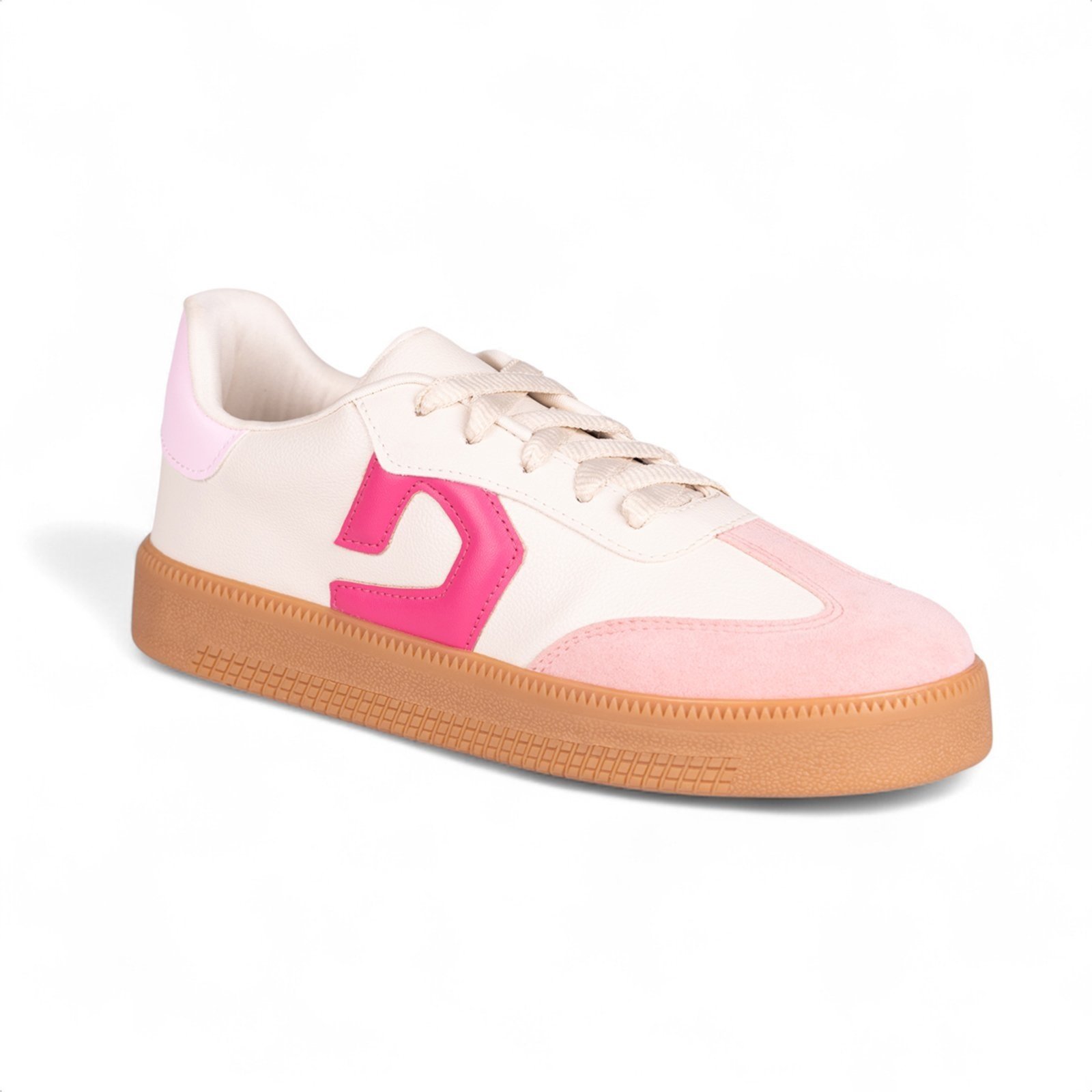 Tênis Domidona Feminino Rosa Street Urbano Casual Cano Baixo Elegante Sola Alta