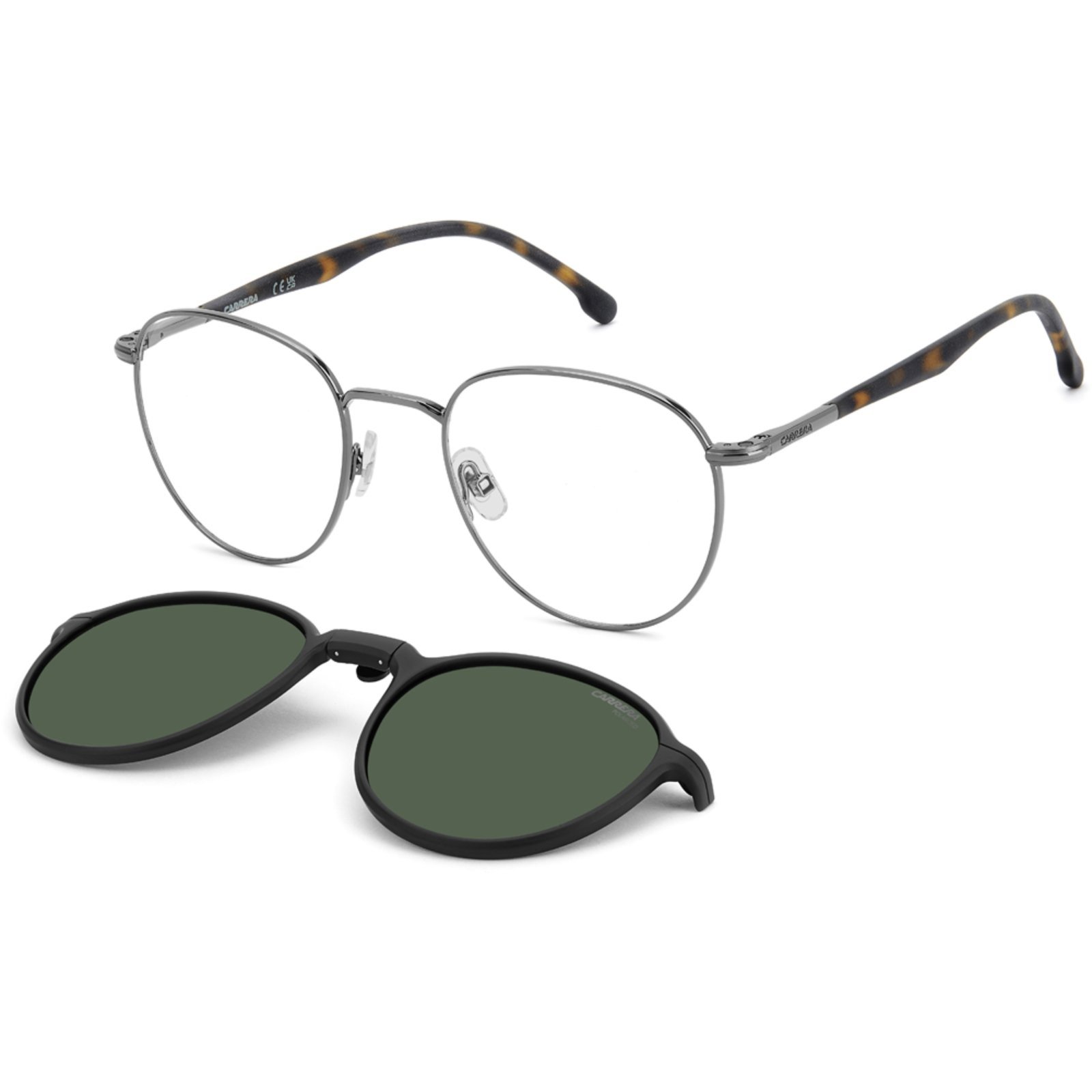 Vista 2 Óculos de Sol Carrera Clip On 368 C CAG 5221 Masculino prata Carrera prata