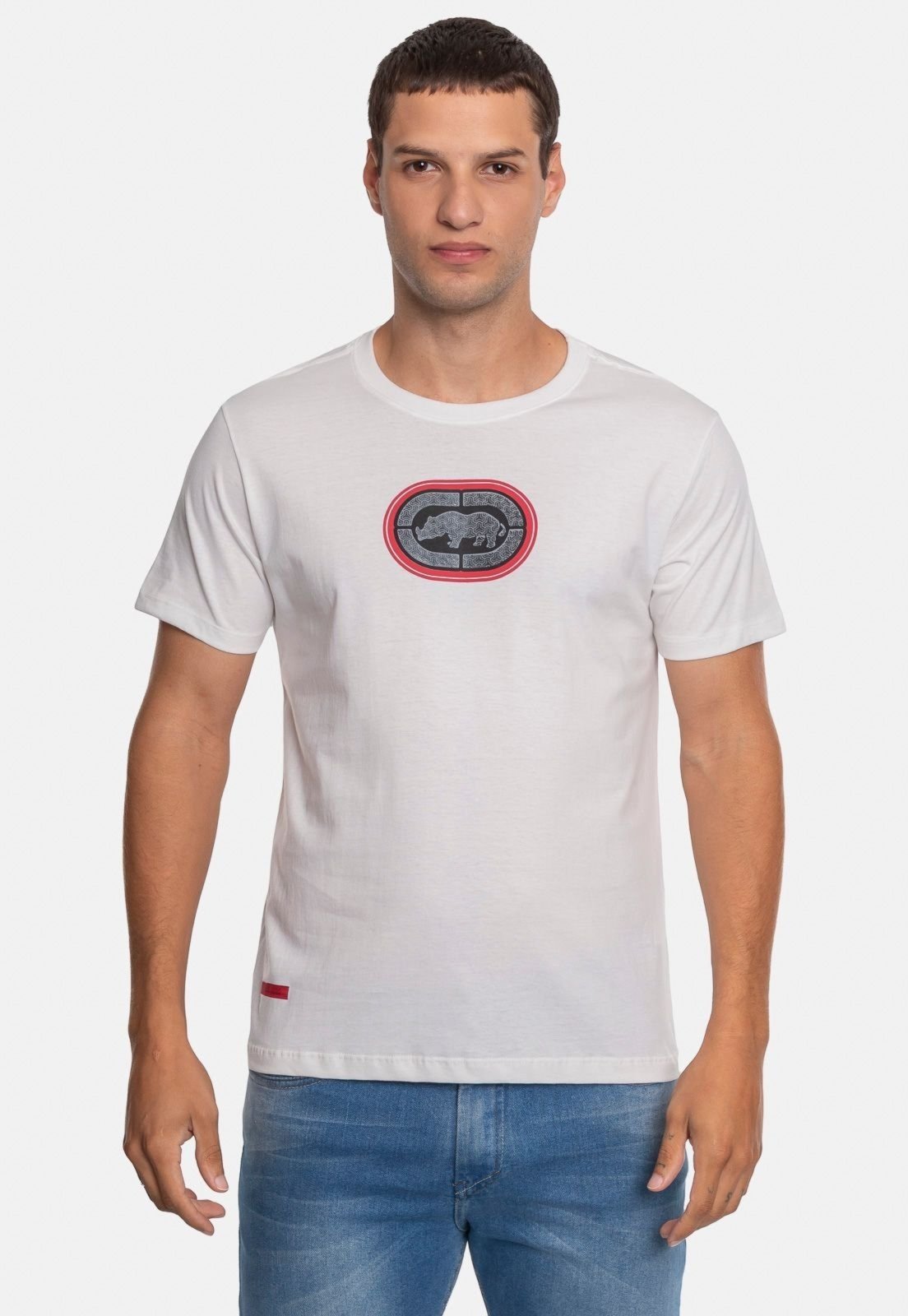 Camiseta Ecko Estampada Branca