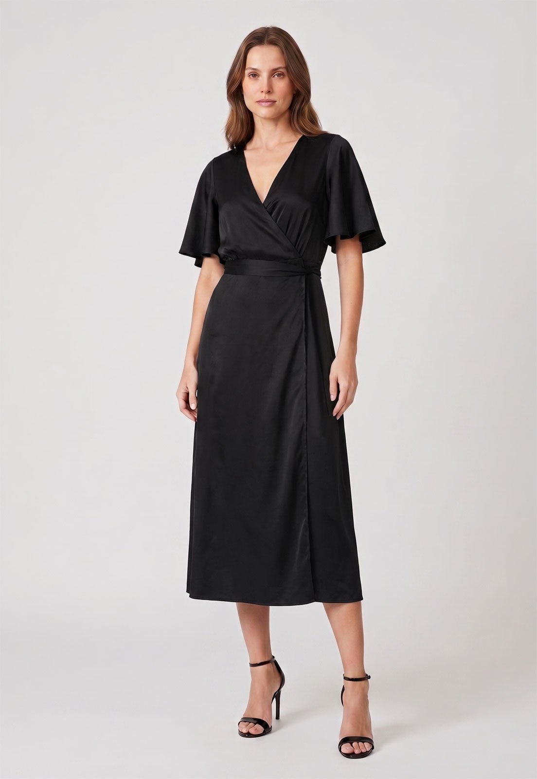 Vestido Feminino Lez a Lez Manga Ampla Preto