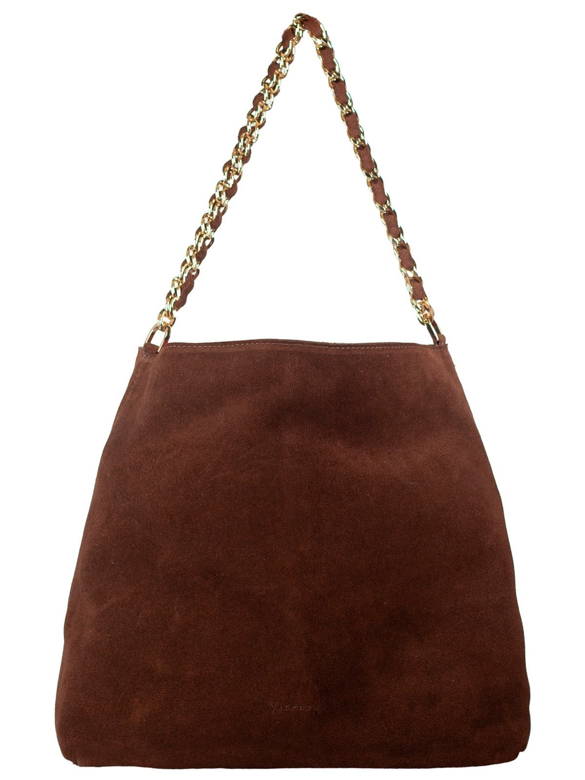Bolsa Feminina Grande Vicenza Nolita Hobo Camurça Marrom Expresso