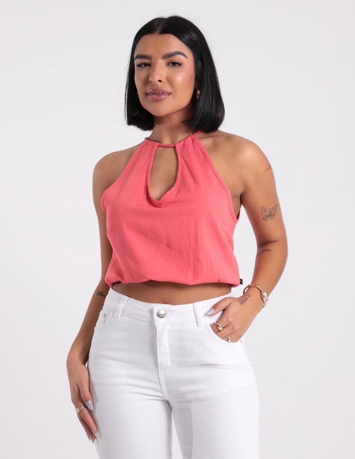Blusa Feminina Decote V Com Amarração Revanche-BL.FEM.00289