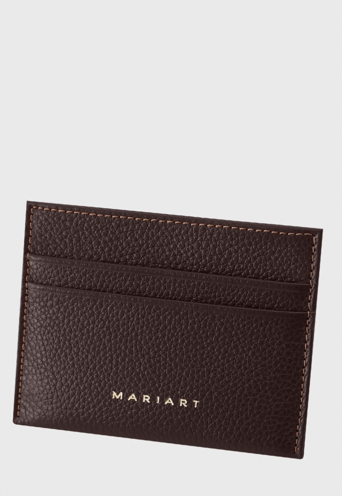 Vista 2 Porta-Cartão de Couro Mariart 750 Chocolate Mariart marrom