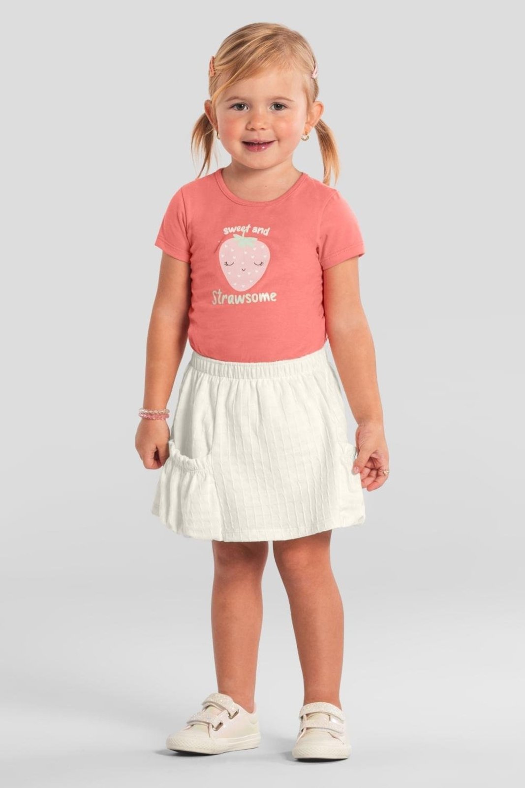 Infantil - Conjunto menina de moranguinho Brandili
