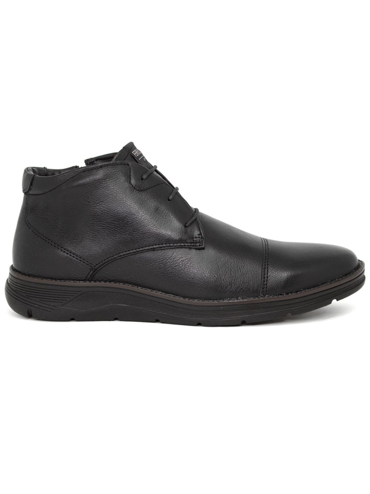 Bota Ferracini 24h Fluence Couro Legítimo Casual Confortável Preto All Black