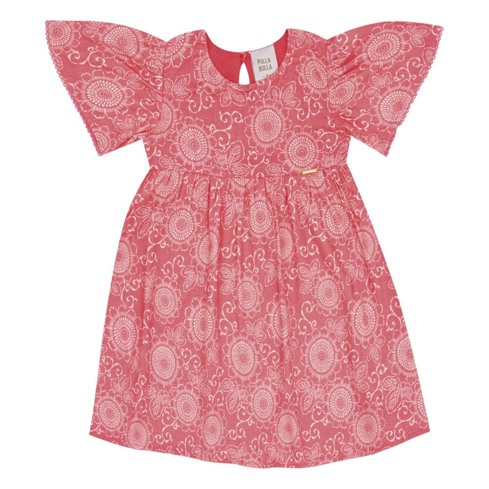 Infantil - Vestido Vermelho P. Passos Pulla Bulla Menina - 53316-1360