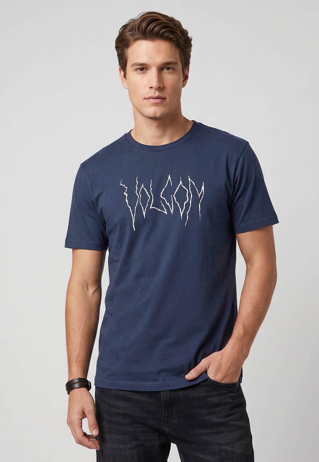Camiseta Masculina Volcom Silk MC Stonewatcher Azul