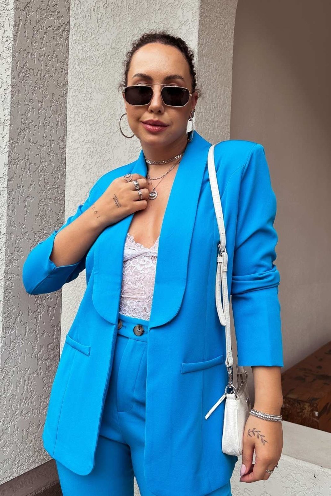 Blazer Vanibele Alfaiataria Azul