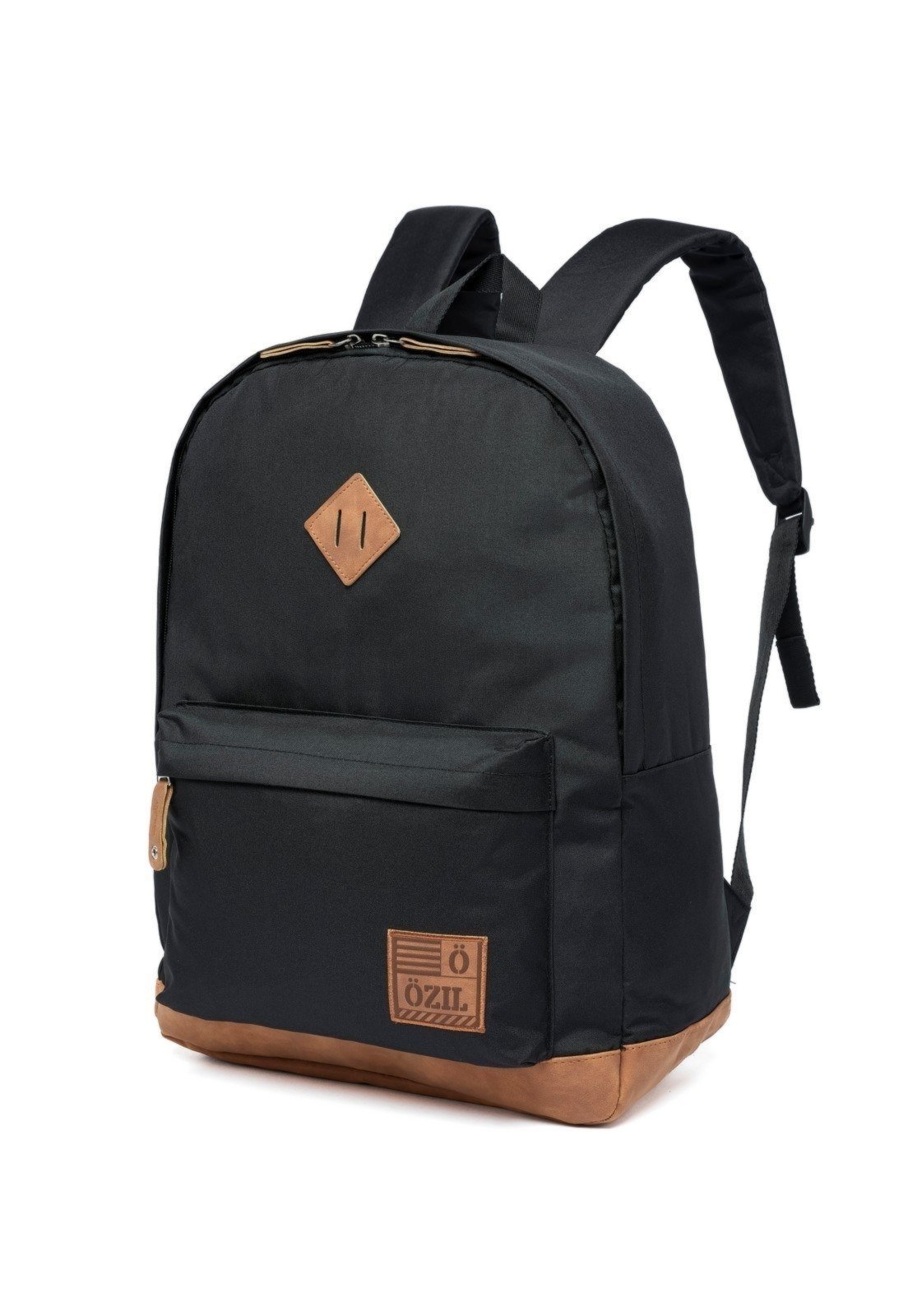 Vista 3 Mochila Masculina Faculdade Trabalho Bolsa Resistente Casual Espaçosa Ozil preto Ozil preto