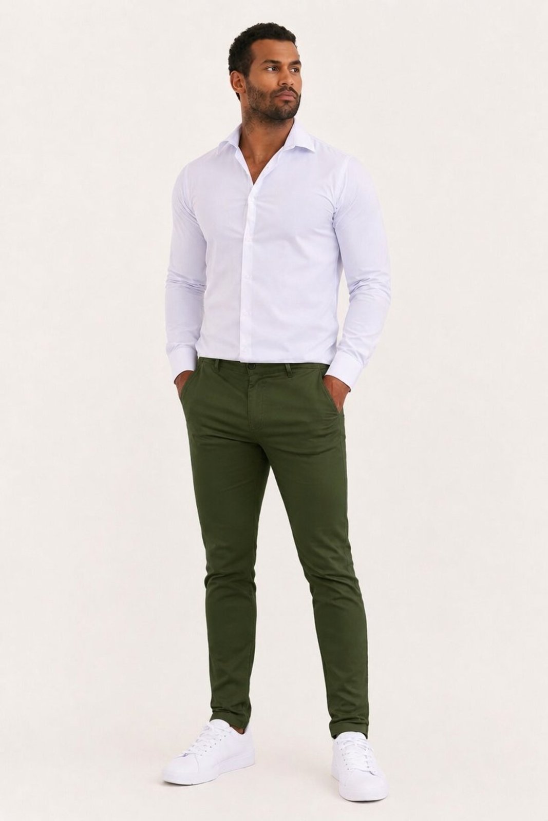Calça Jeans D Bell Outlet Fashion Skinny Verde Militar