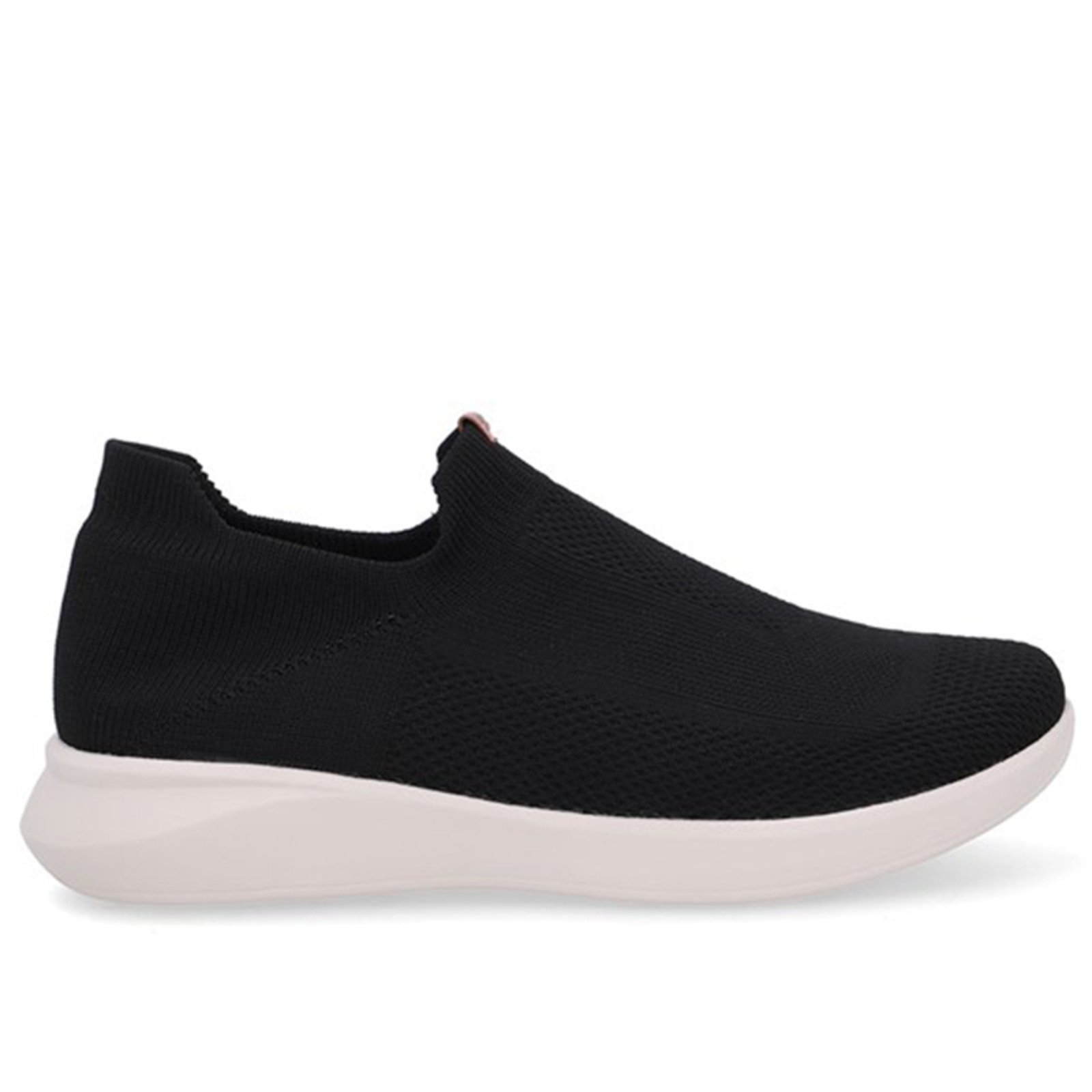 Tênis Feminino Usaflex Slip on Tecido Tricot Preto