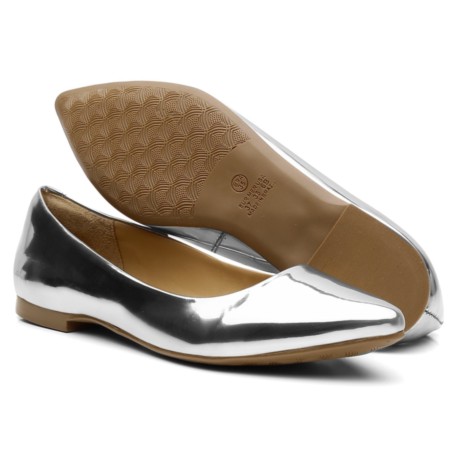 Vista 2 Sapatilha Casual Bico Fino Nine4 Comfort Macia prata Nine4 prata