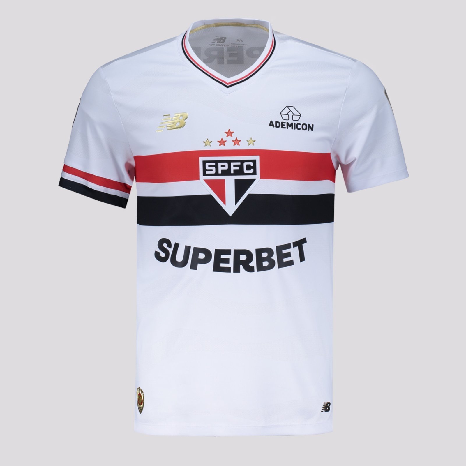Camisa New Balance São Paulo I 2025 Jogador Patch Libertadores