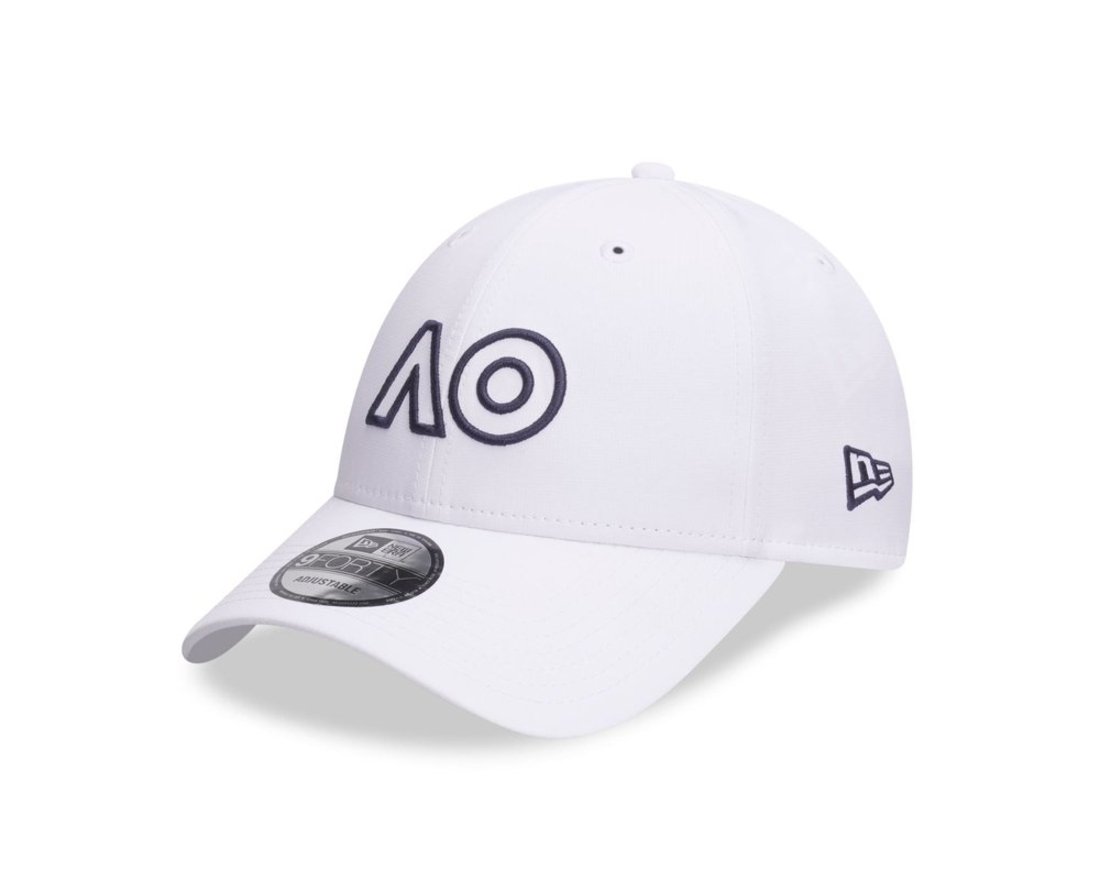 Bone New Era 9FORTY Australian Open Branded Core Performance Aba Curva Branco