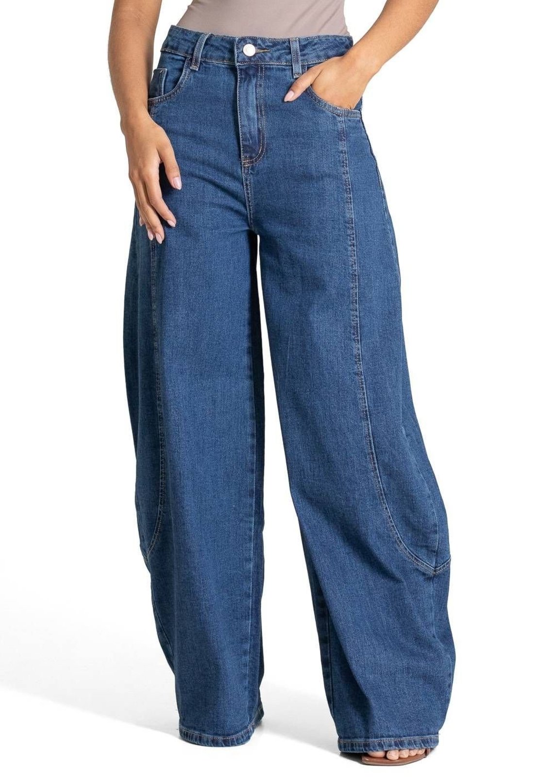 Calça Jeans Sawary Balloon - 283464 - Azul - Sawary