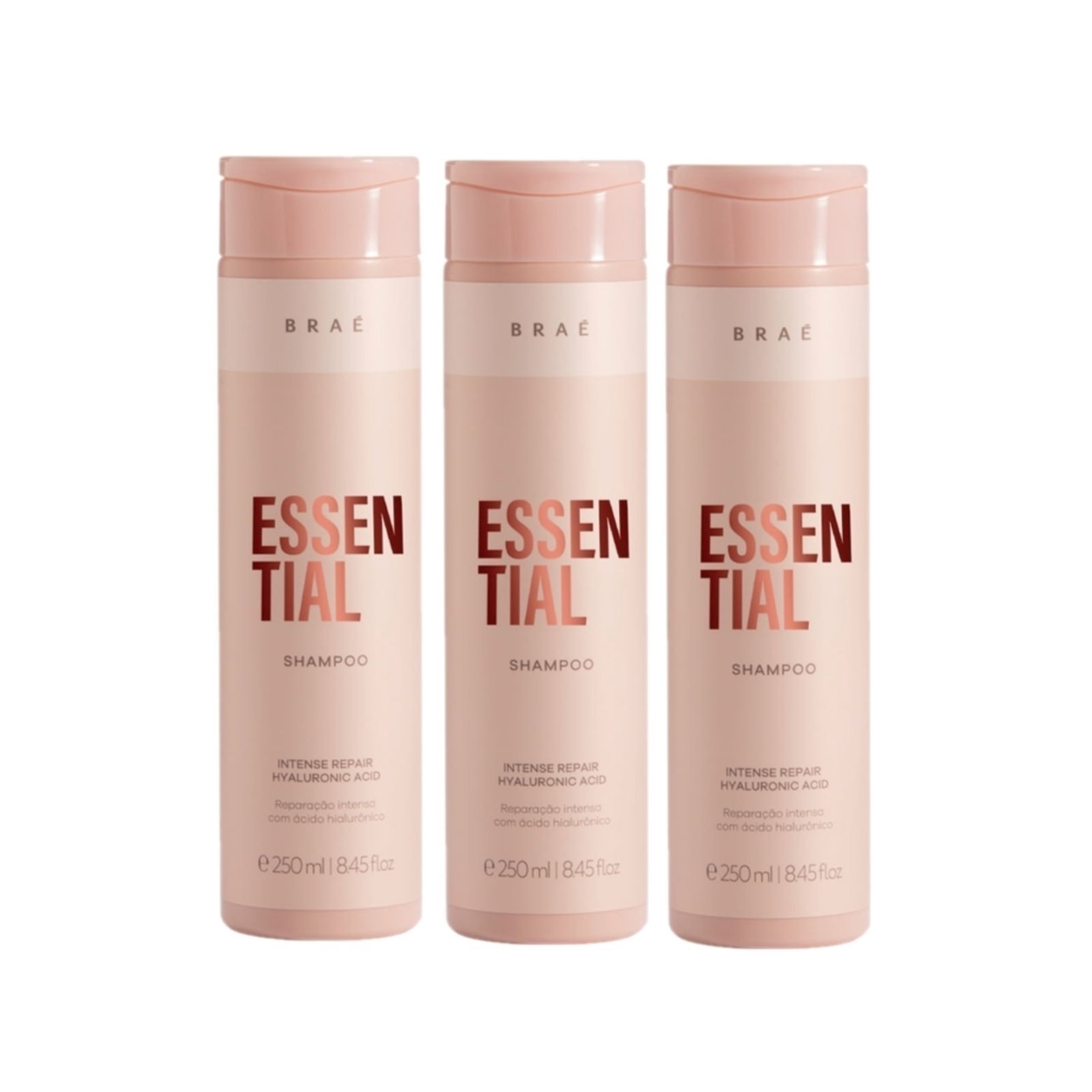 Kit Braé Essential – Shampoo 250ml (3 unidades)
