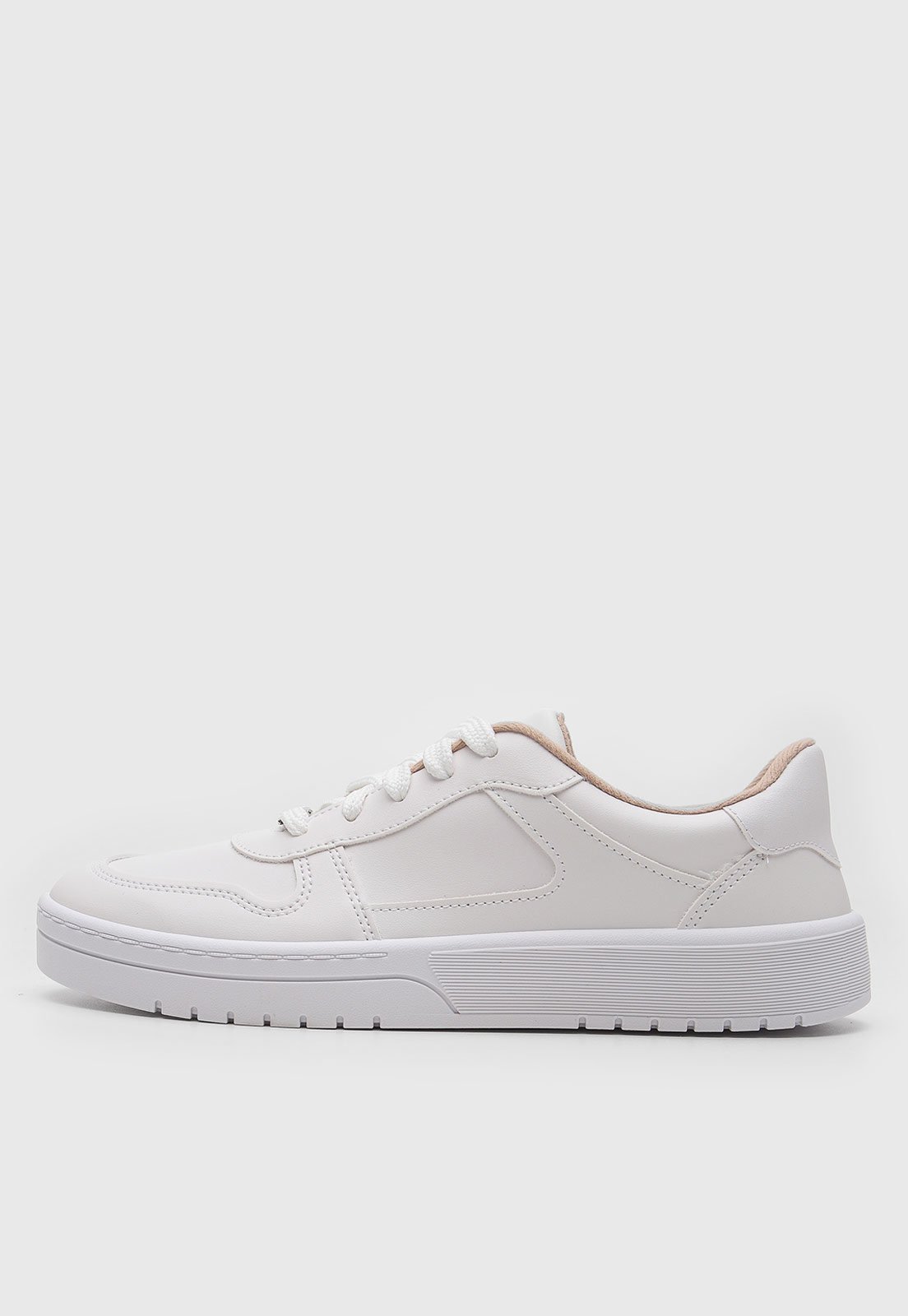 Tênis Moleca Recortes Off-White