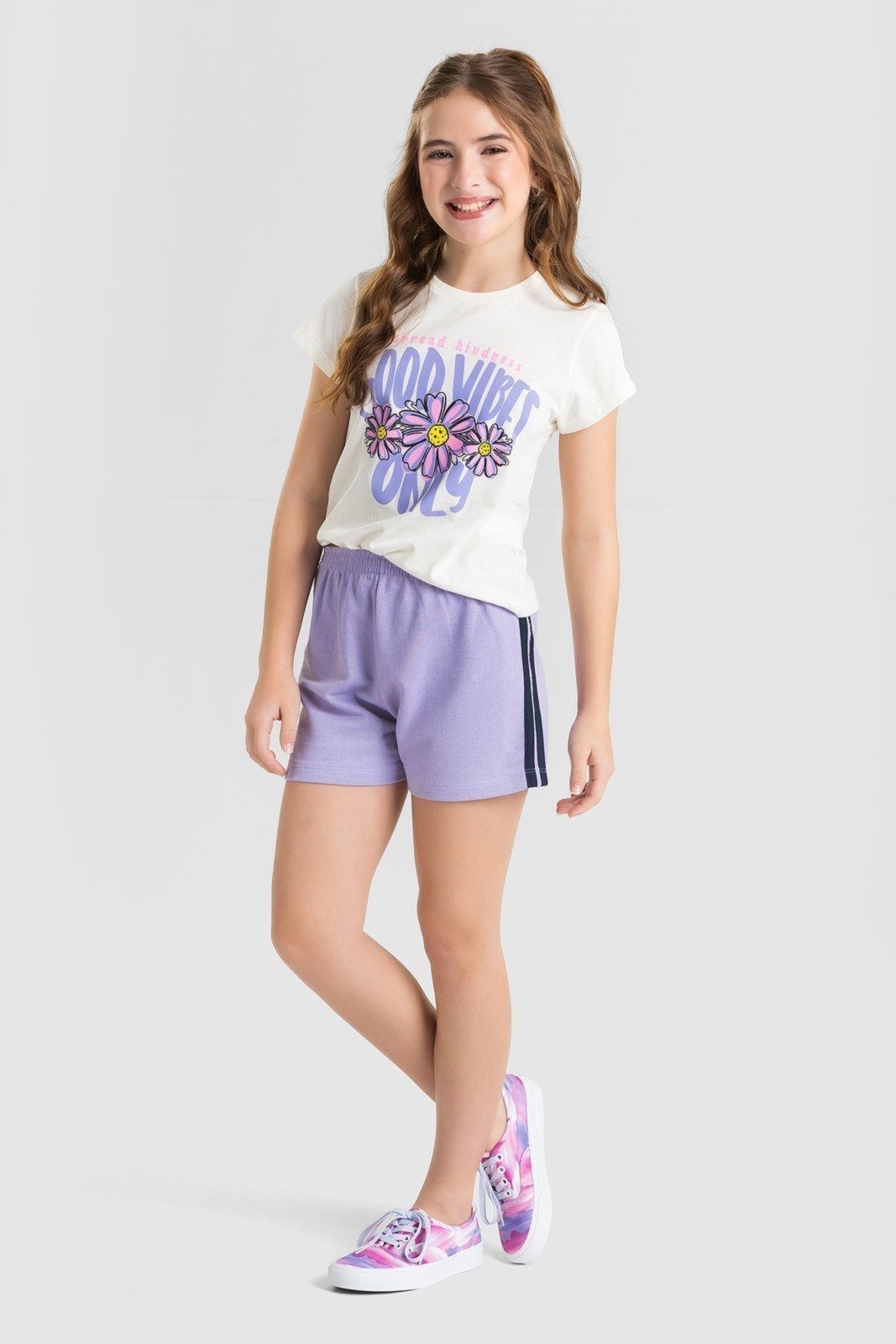 Infantil - Conjunto Juvenil Verão Feminino Good Vibes