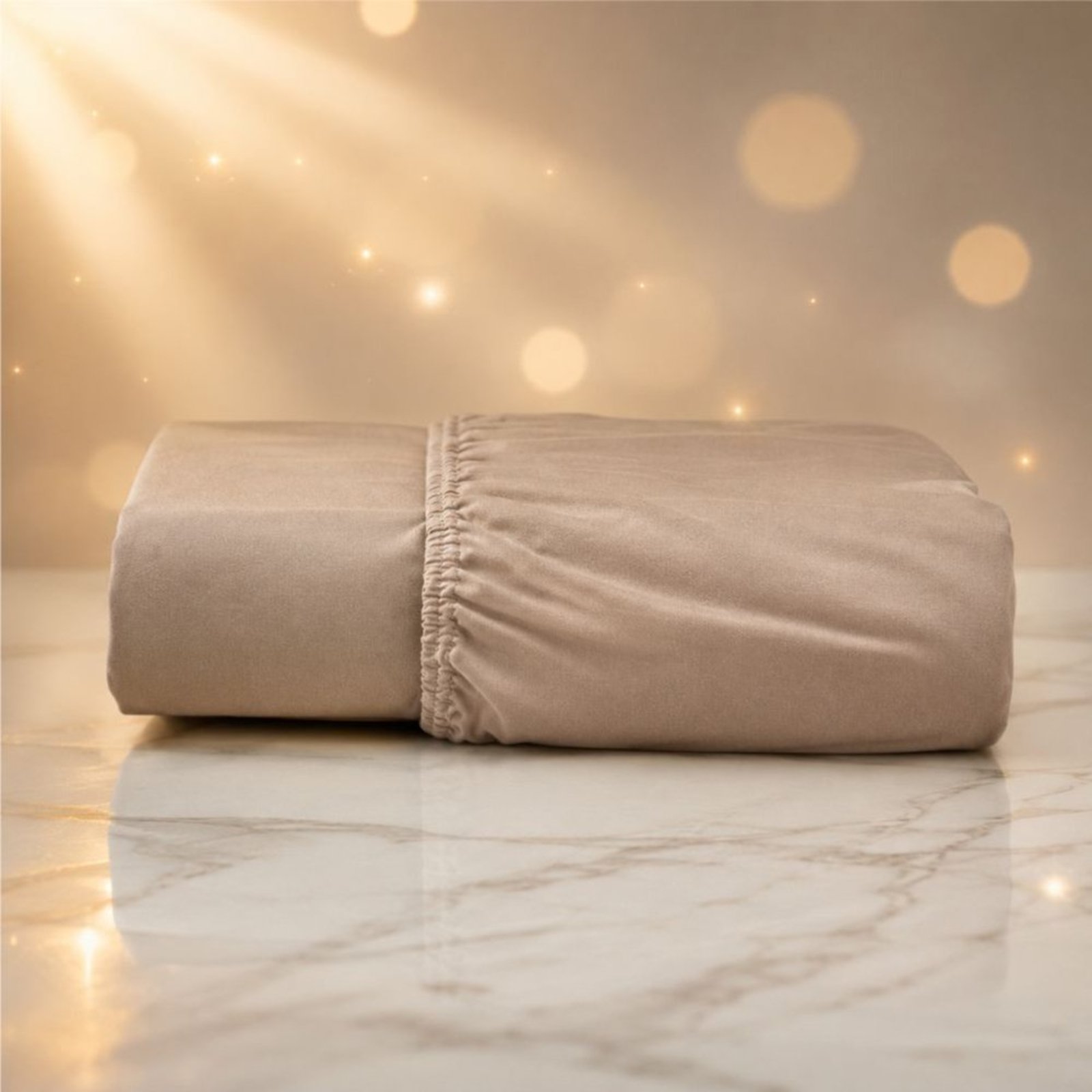 Lençol Malha Grossa Fio Penteado 100% Algodão Solteiro com Elástico - Avelã