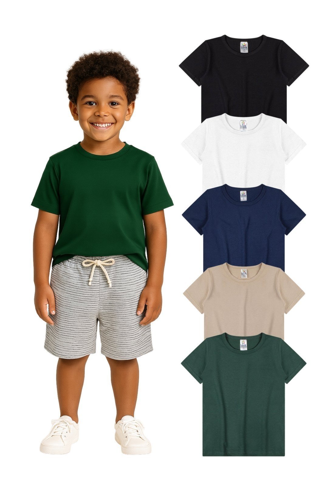 Vista 2 Infantil - Kit Sortido 3 Camisetas Menino Babei no Look multicolorido Babei no Look multicolorido