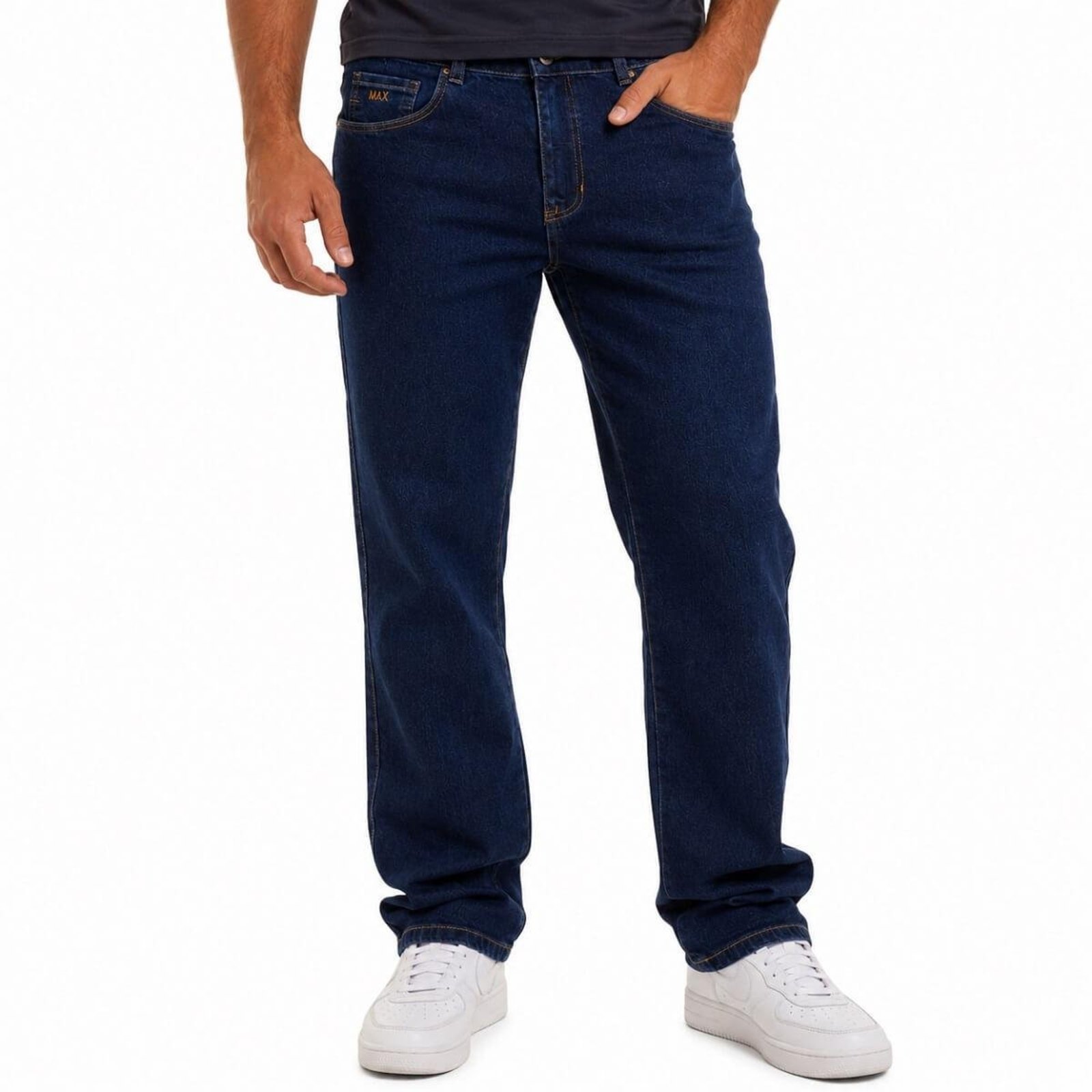 Calça Masculina Casual Reta Slim Max Denim 12139 Jeans