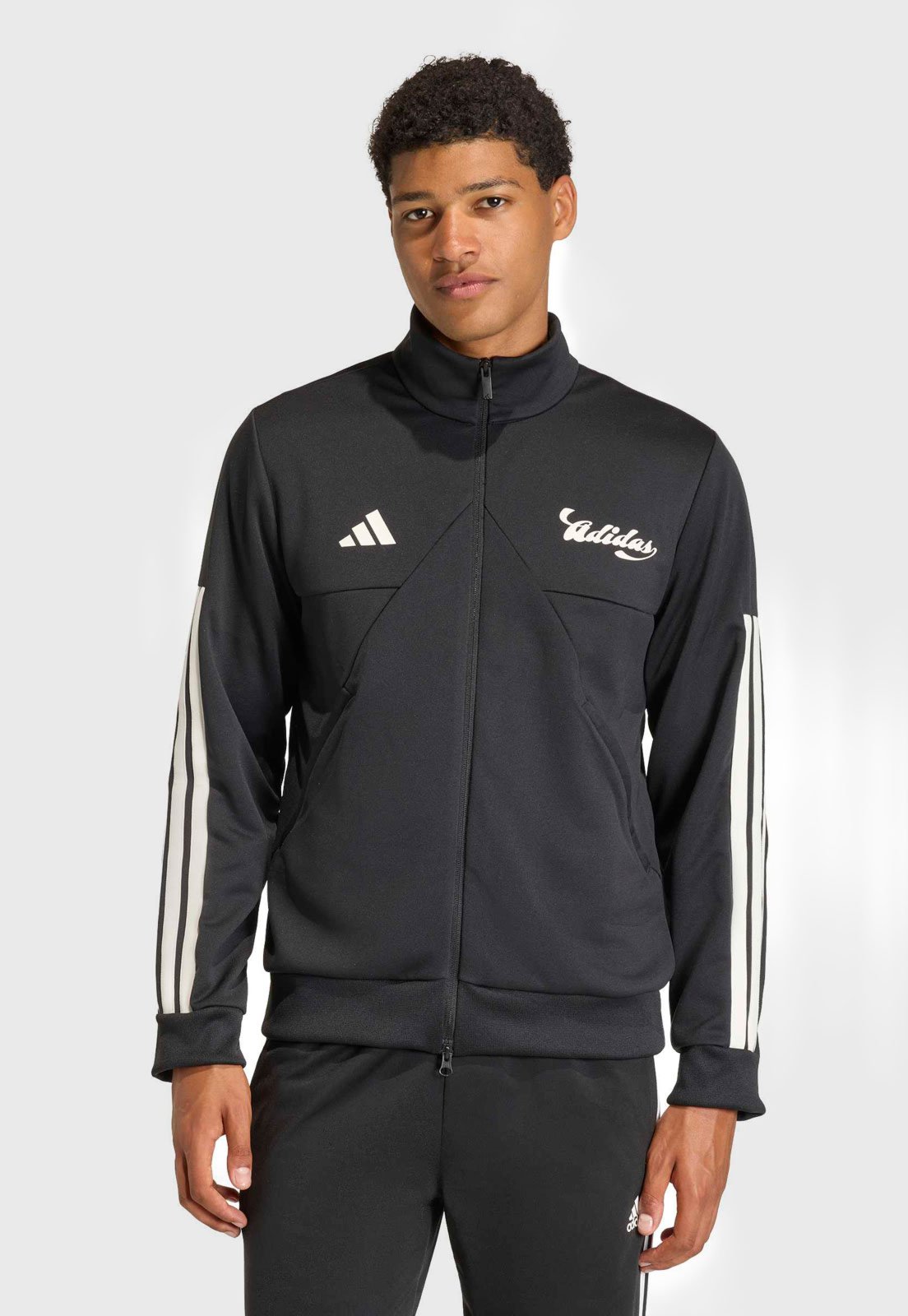 Jaqueta Masculina adidas Sportswear Zíper Preta