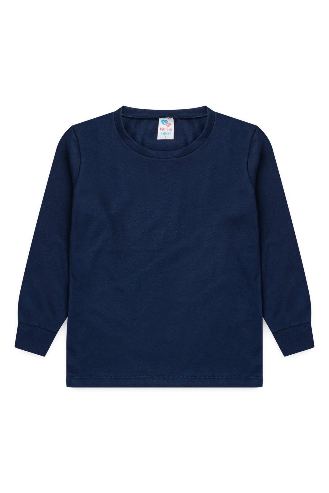 Infantil - Camiseta Manga Longa Meia Malha Juvenil Básica Unissex