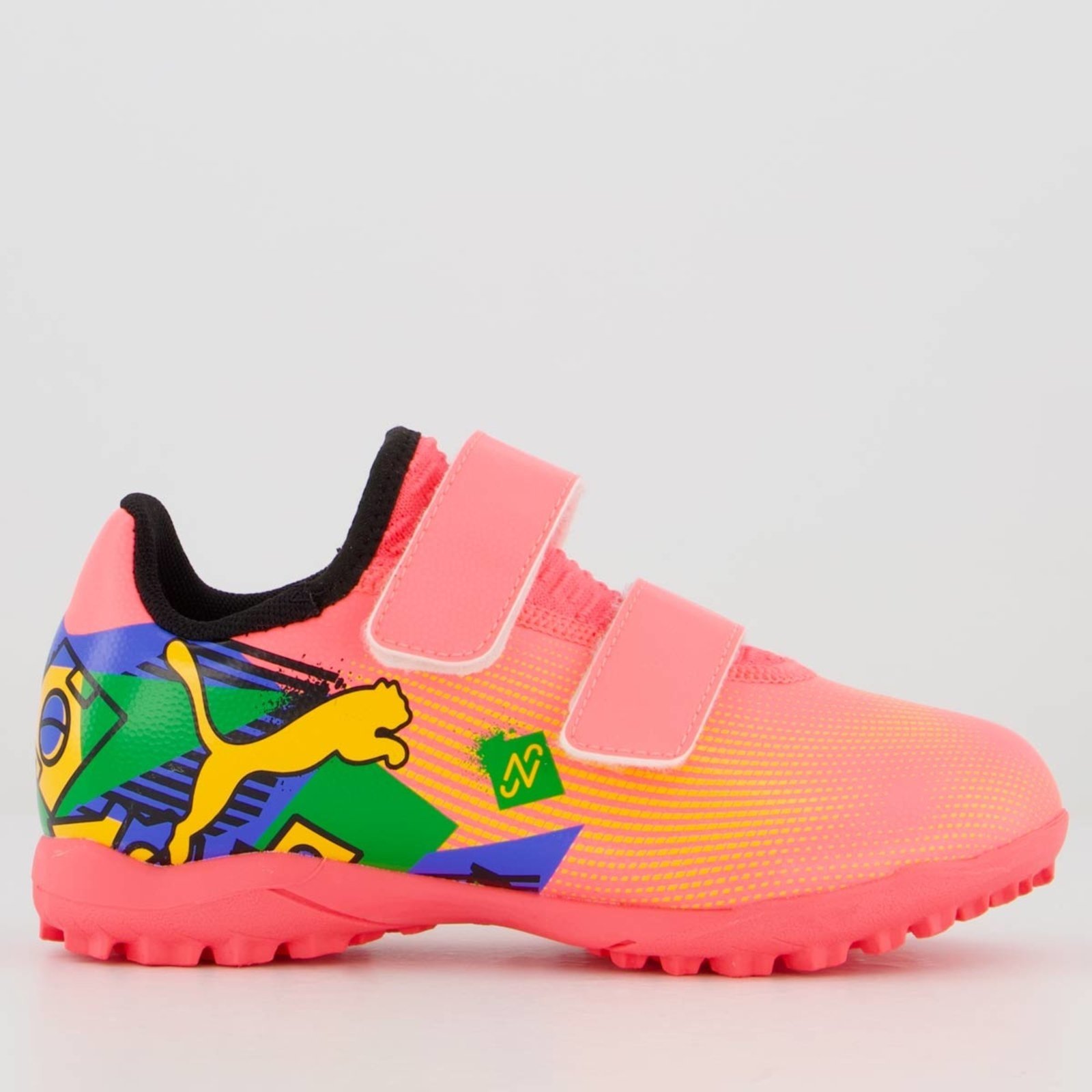 Chuteira Puma Future 7 Play Neymar Jr NJR TT V PS BDP Society Rosa