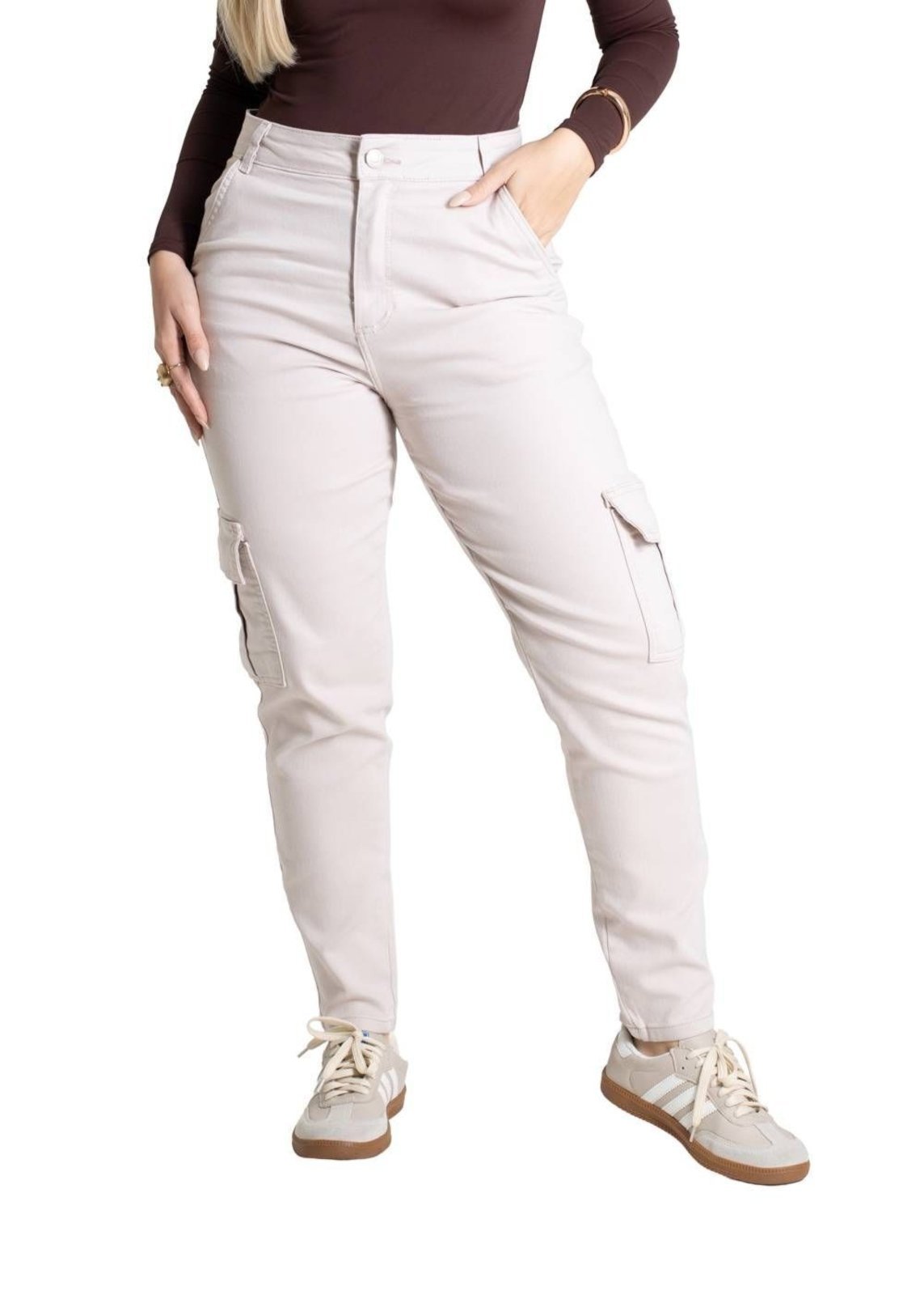 Calça Sarja Sawary Mom – 280076 – Bege – Sawary
