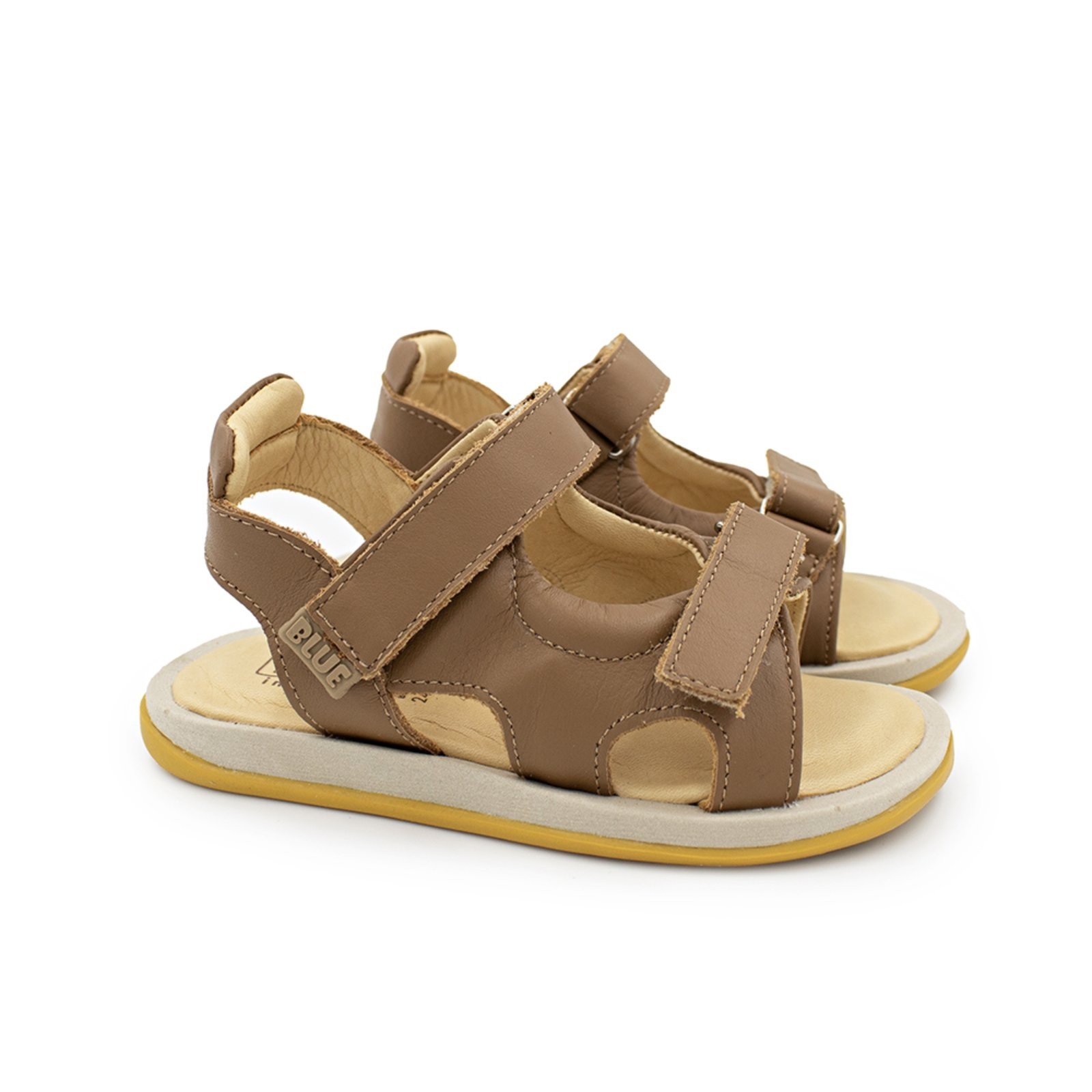 Vista 2 Infantil - Sandalia Menino Blue Icaro Couro Capuccino Blue Infantis caramelo blue Blue Infantis caramelo blue