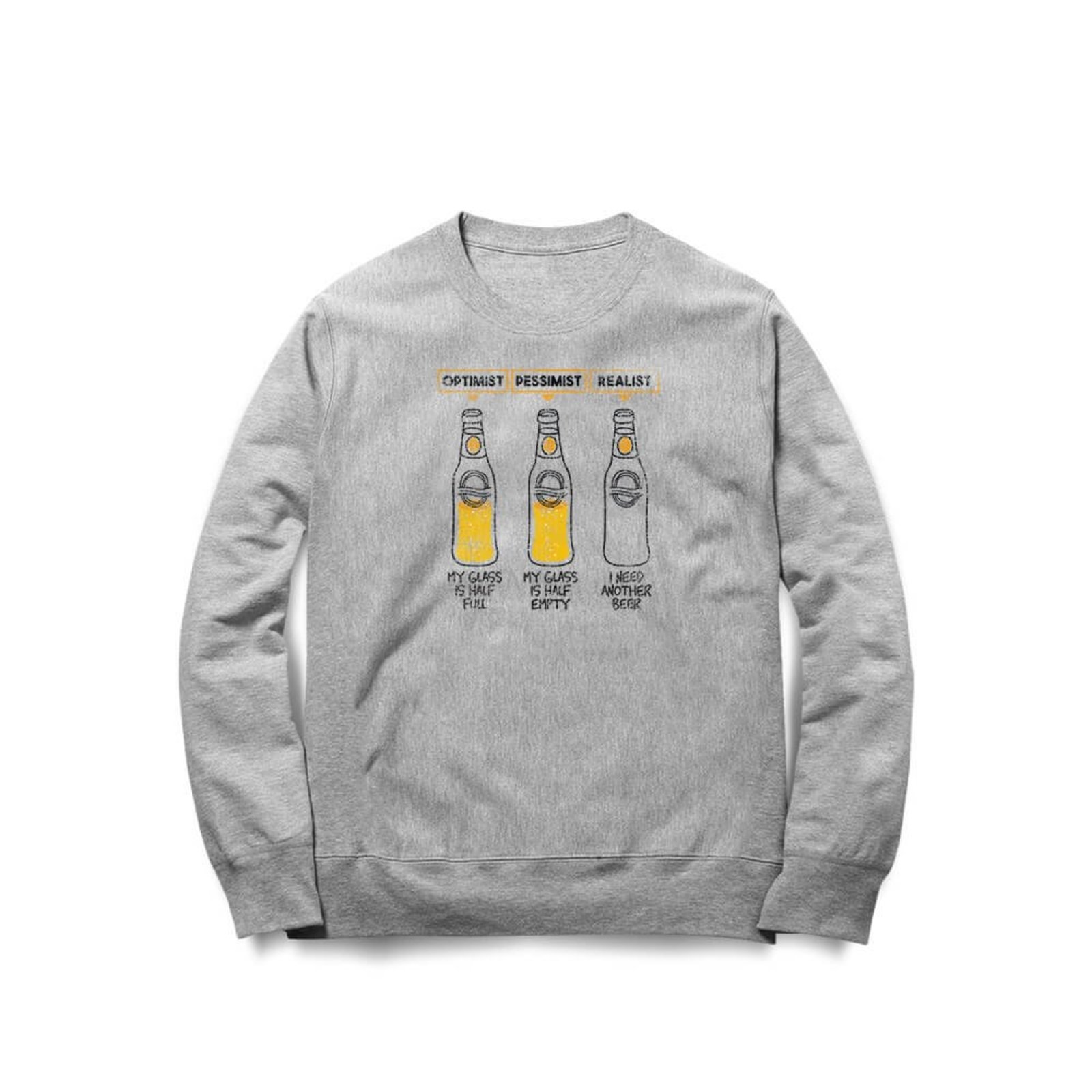 Moletom Realista - Mescla Cinza - Casual - Studio Geek