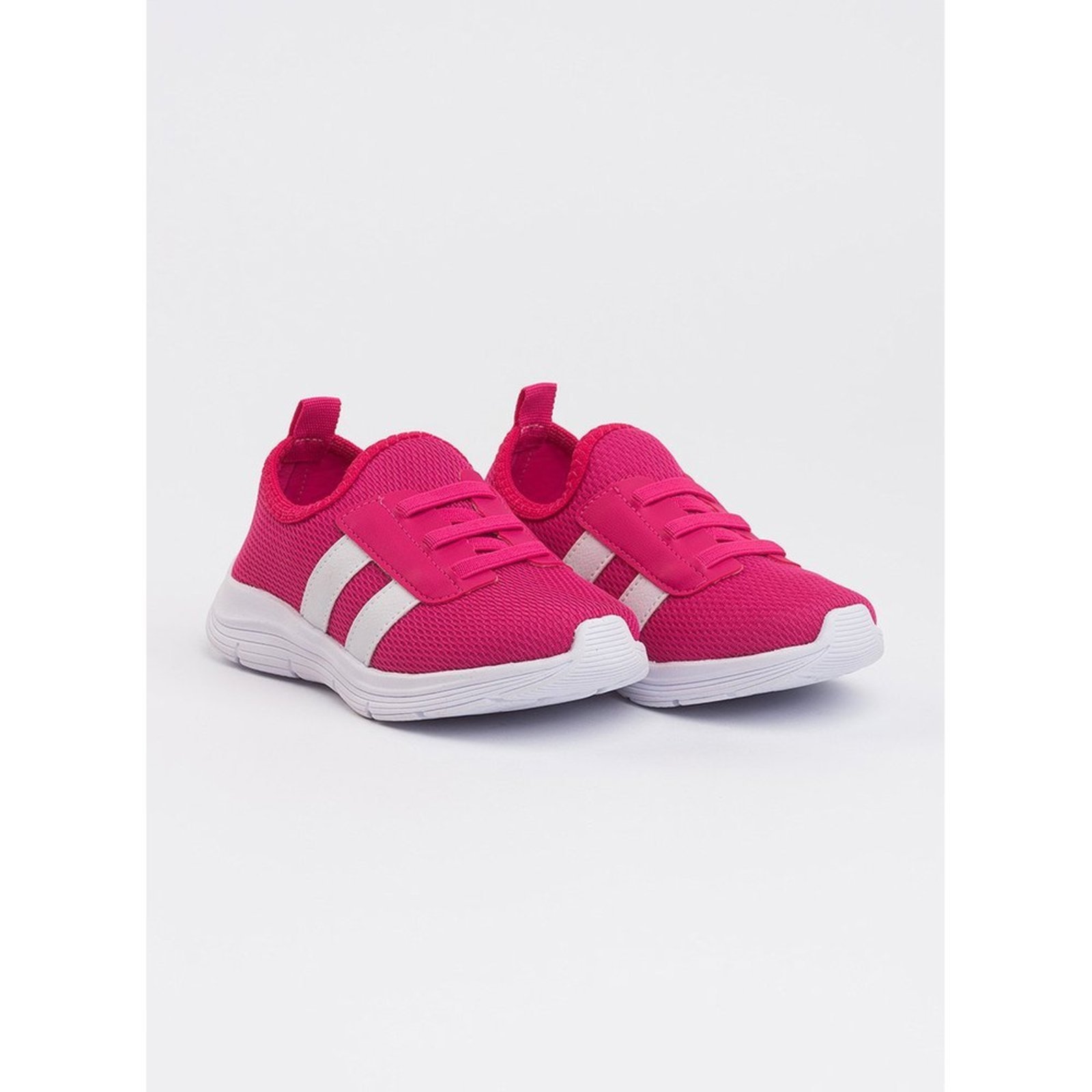 Infantil - Tênis Molekada Pink Conforto Esportivo Com Listras