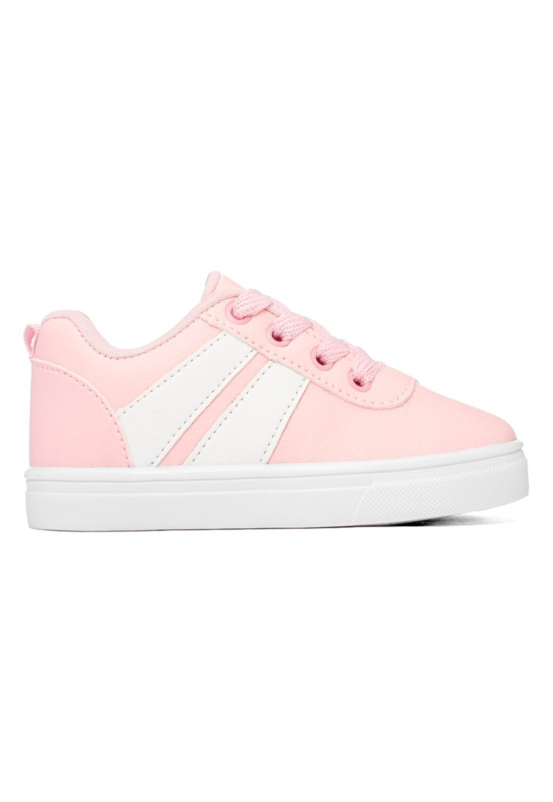 Infantil - Tenis Feminino Casual Menina Funfy Baby 3127A Rosa Leve e Confortável do 20 ao 27