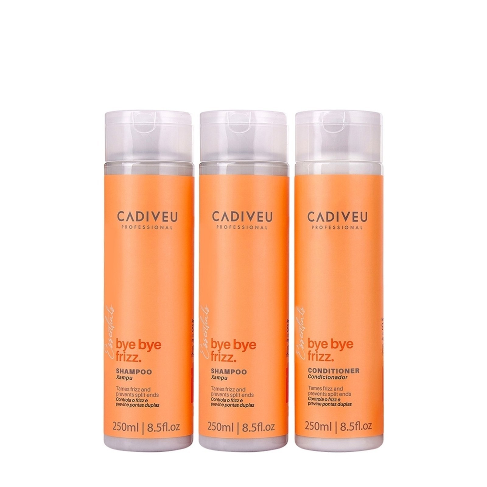 Vista 2 Kit Cadiveu Professional Bye Bye Frizz Shampoo Extra e Condicionador (3 produtos) multicolorido Cadiveu Professional multicolorido