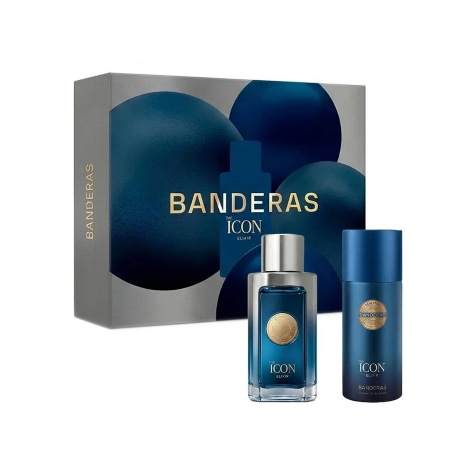 Kit Perfume Masculino The Icon Elixir de Banderas EDP 100ml + Desodorante 150ml