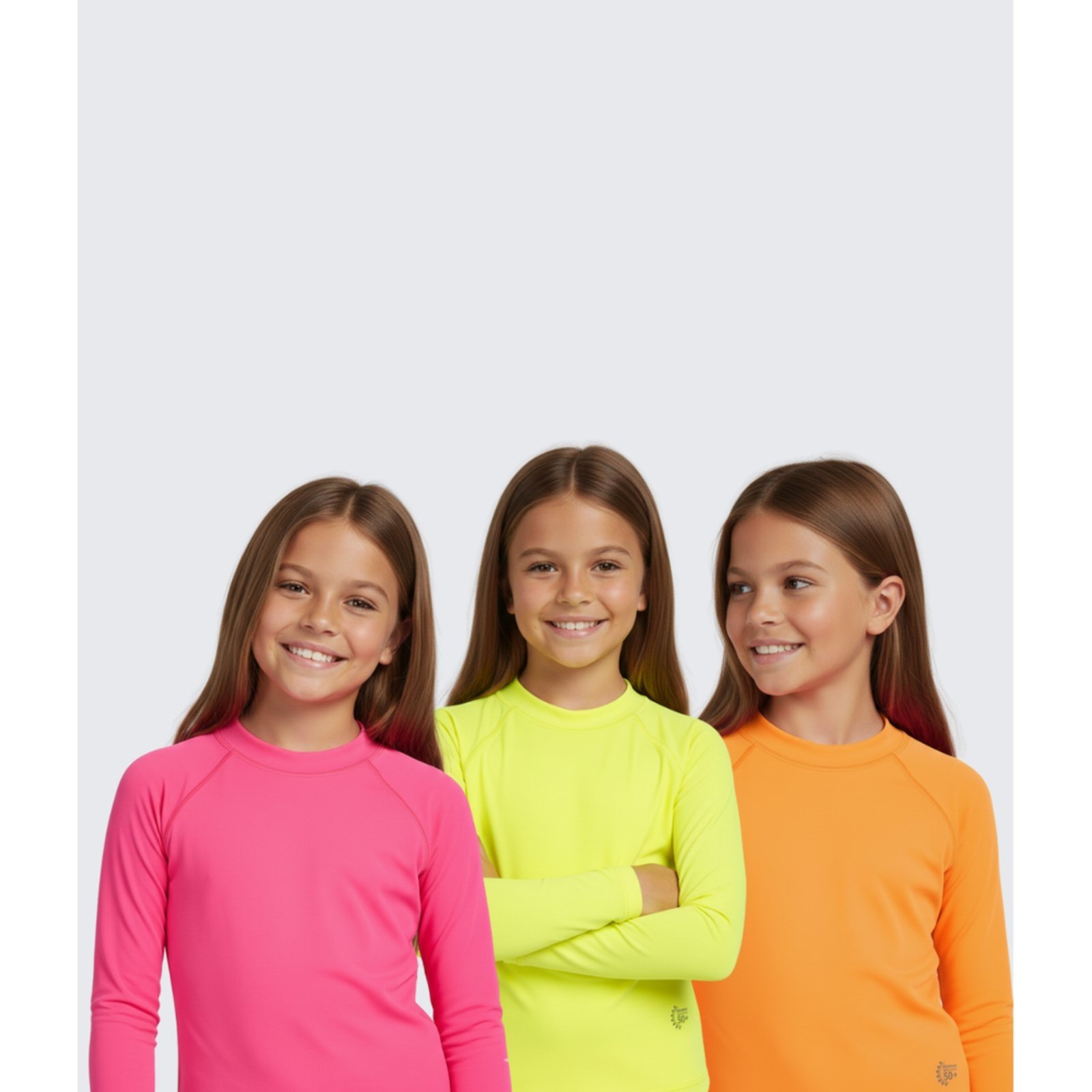 Vista 2 Infantil - Kit 3 Blusas Manga Longa Proteção UV 50+ ROSA AZUL KIDS multicolorido ROSA AZUL KIDS multicolorido