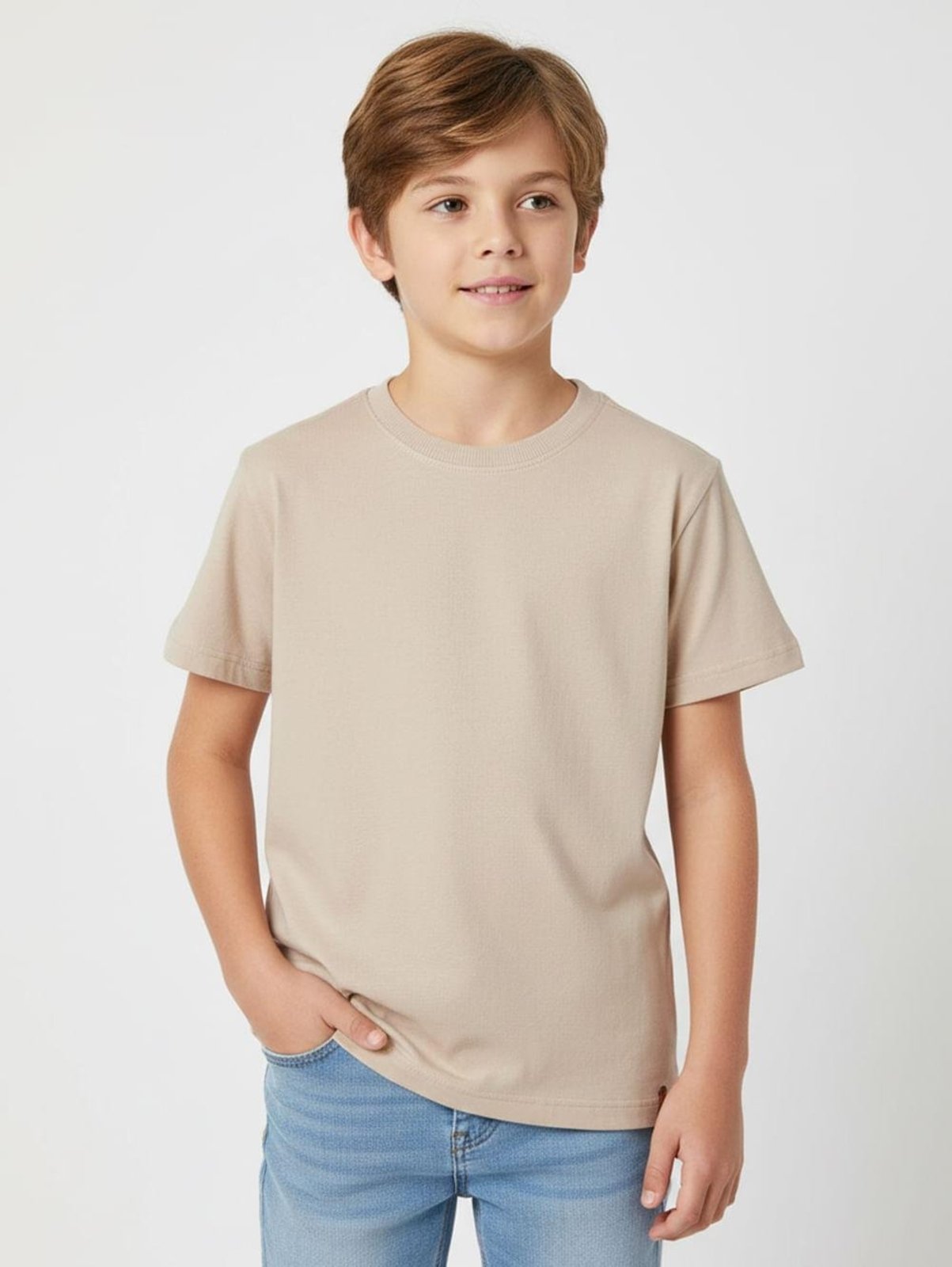 Infantil - Camiseta Malhão Rústico Juvenil Para Menino - AREIA