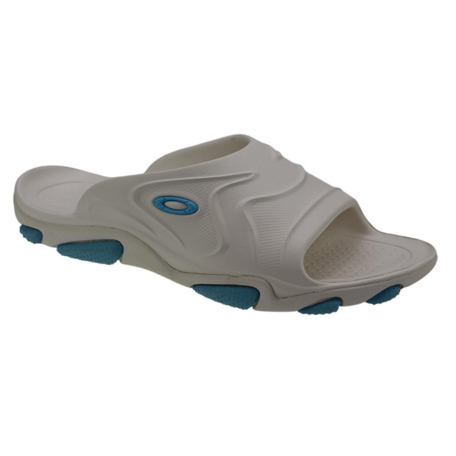 Sandália Oakley Titan Slide Branco com azul