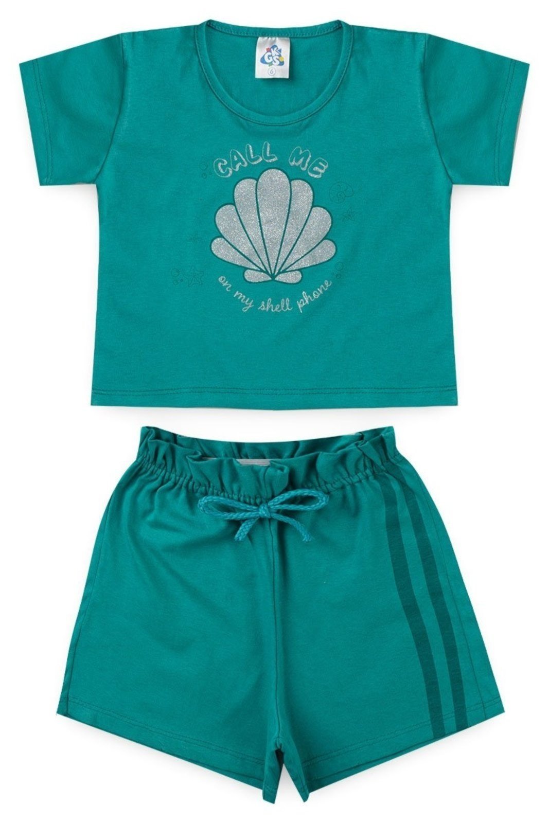 Infantil - Conjunto de Verão para Menina Cropped e Shorts - GKS