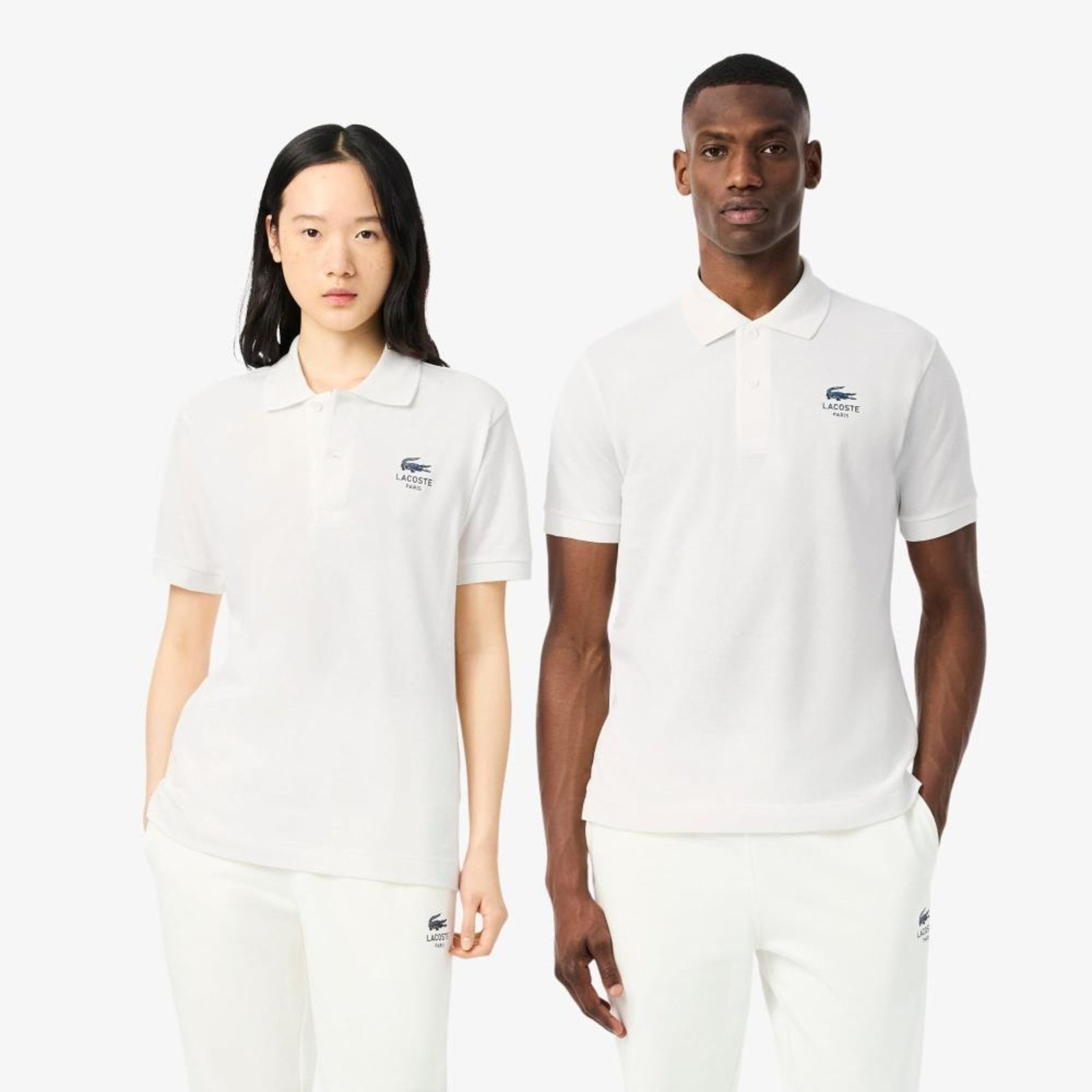 Polo Clássico Fit com Estampa Assinatura L.12.12 Branco
