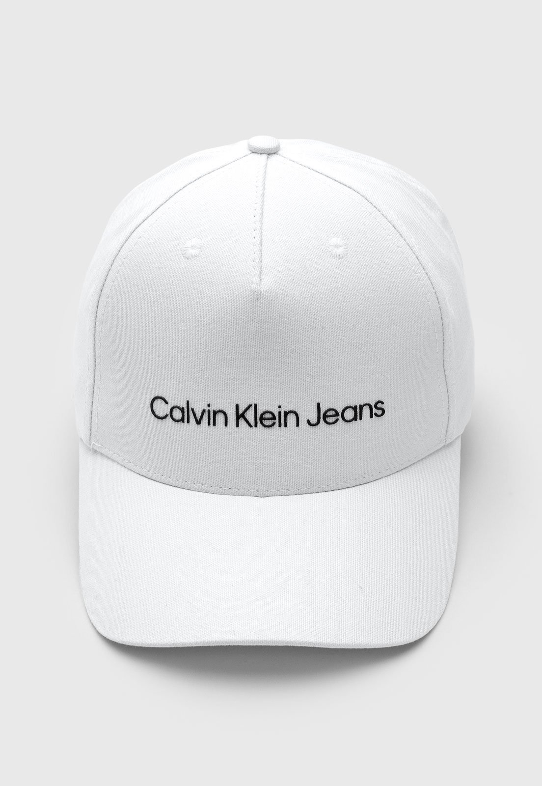 Boné Aberto Calvin Klein Jeans Logo Aba Curva Branco
