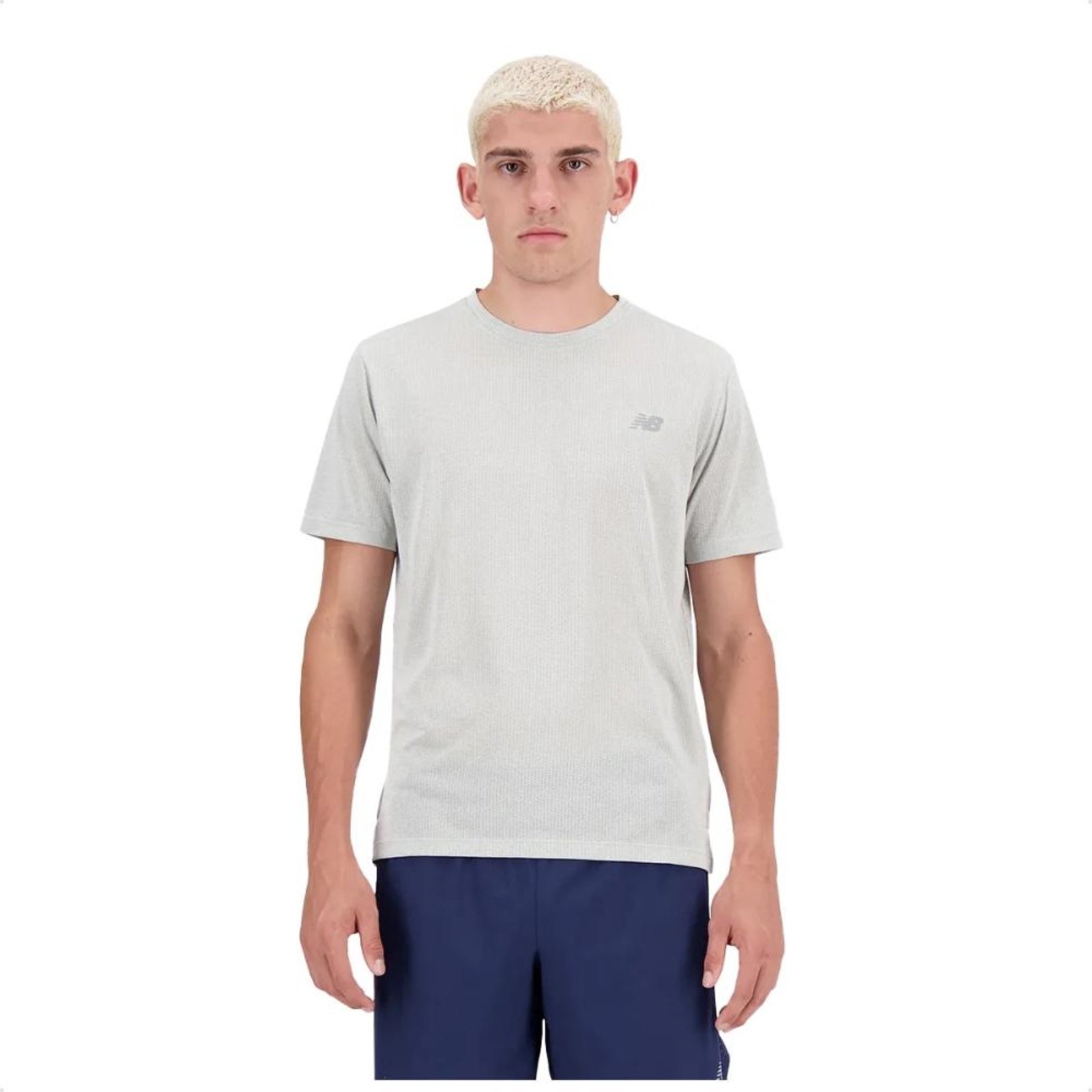 Vista 2 Camiseta New Balance Athletics Run Masculina preto New Balance preto