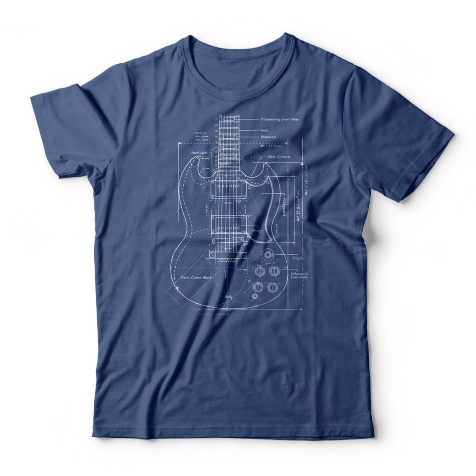 Camiseta Guitar Project – Azul Genuíno – Casual – Studio Geek