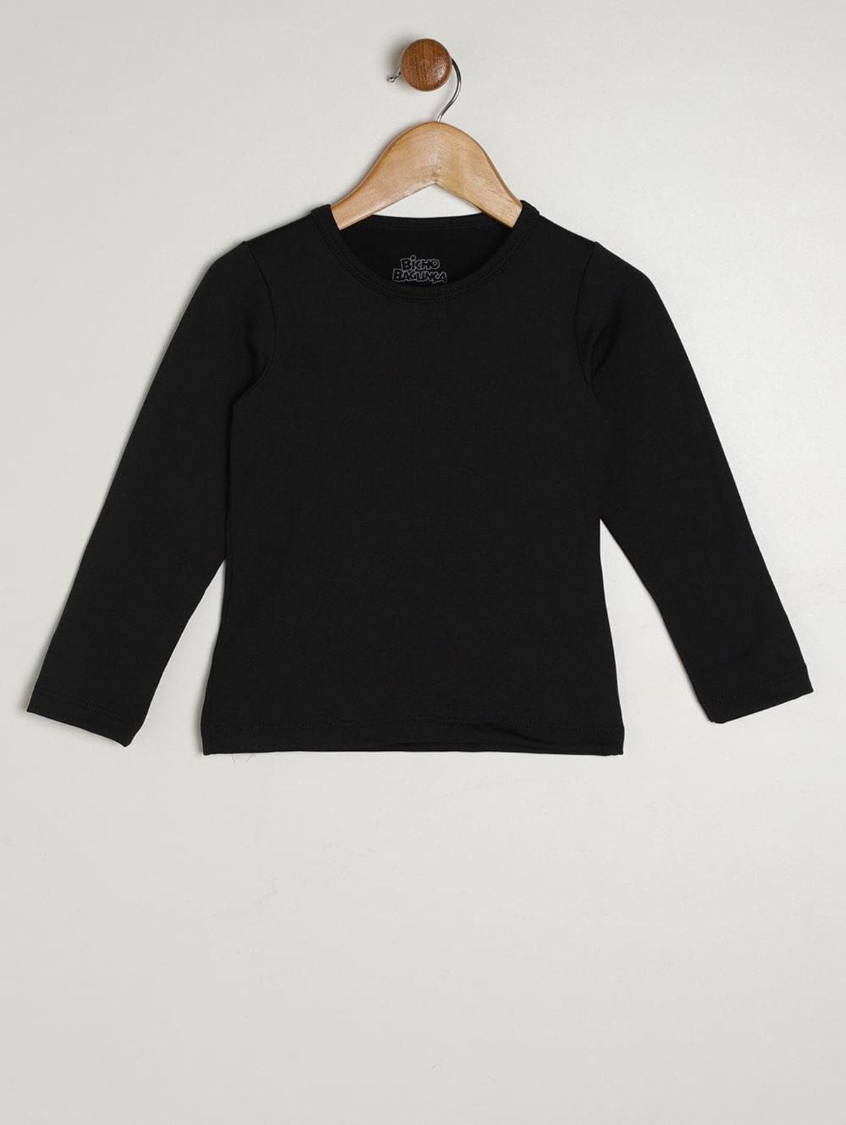Infantil - Camiseta Térmica Para Menina - PRETO