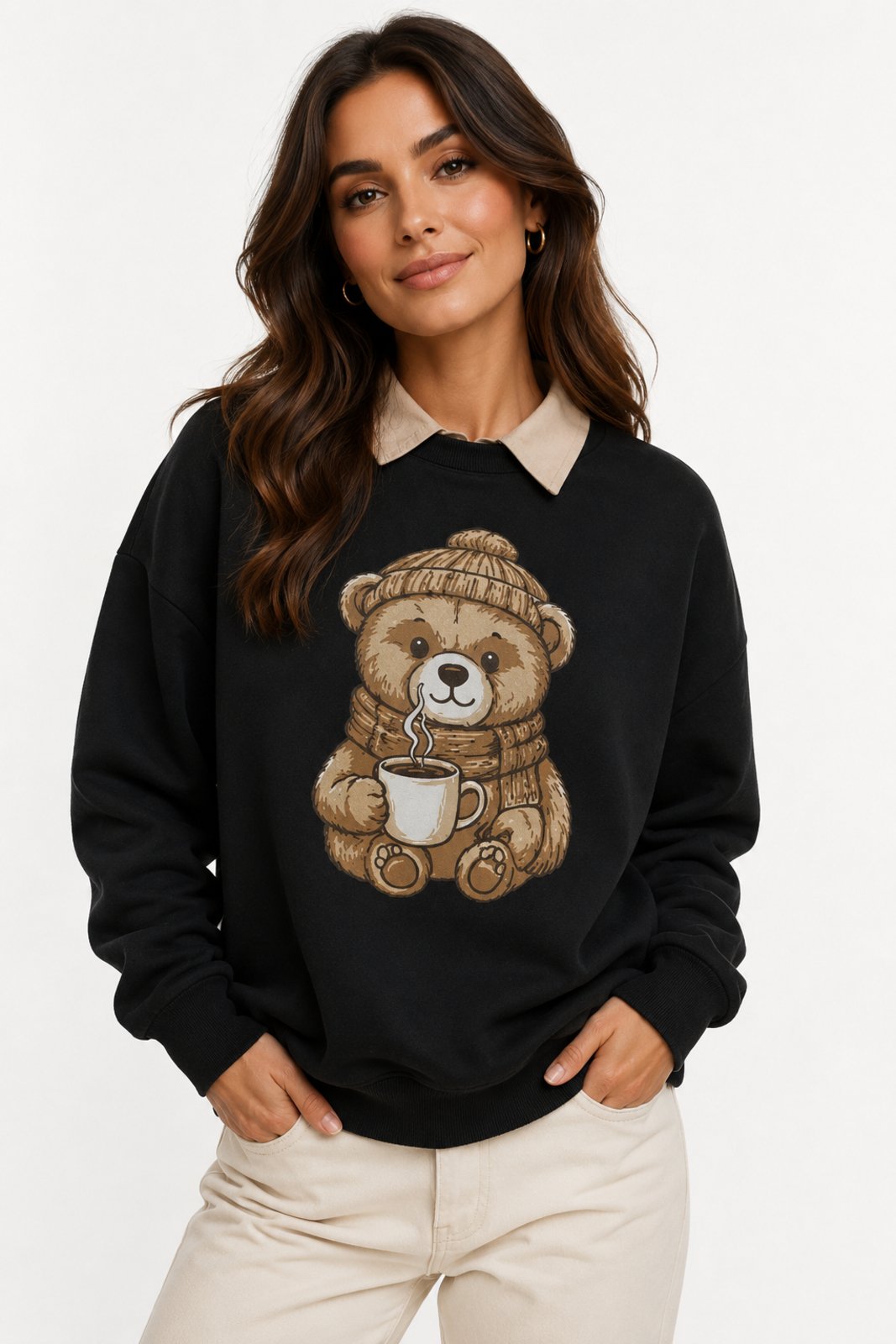 Moletom D Bell Outlet Fashion Urso Preto