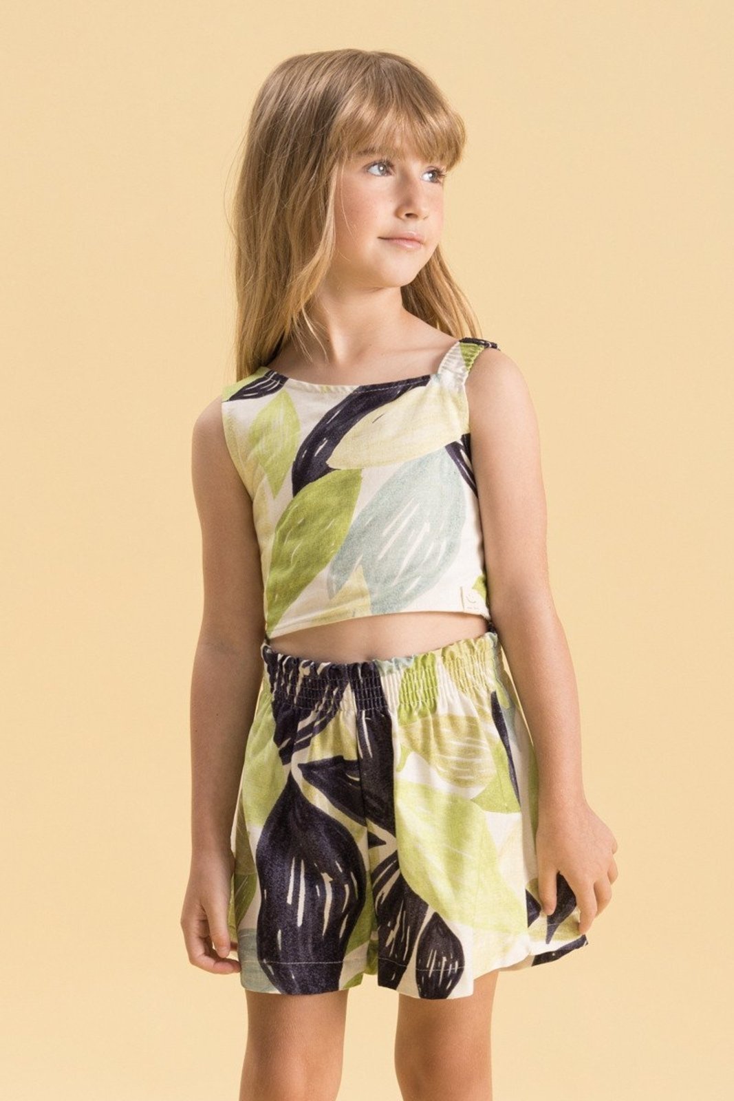 Vista 3 Infantil - Conjunto Bugbee Menina de Algodão com Viscose estampado Bugbee estampado