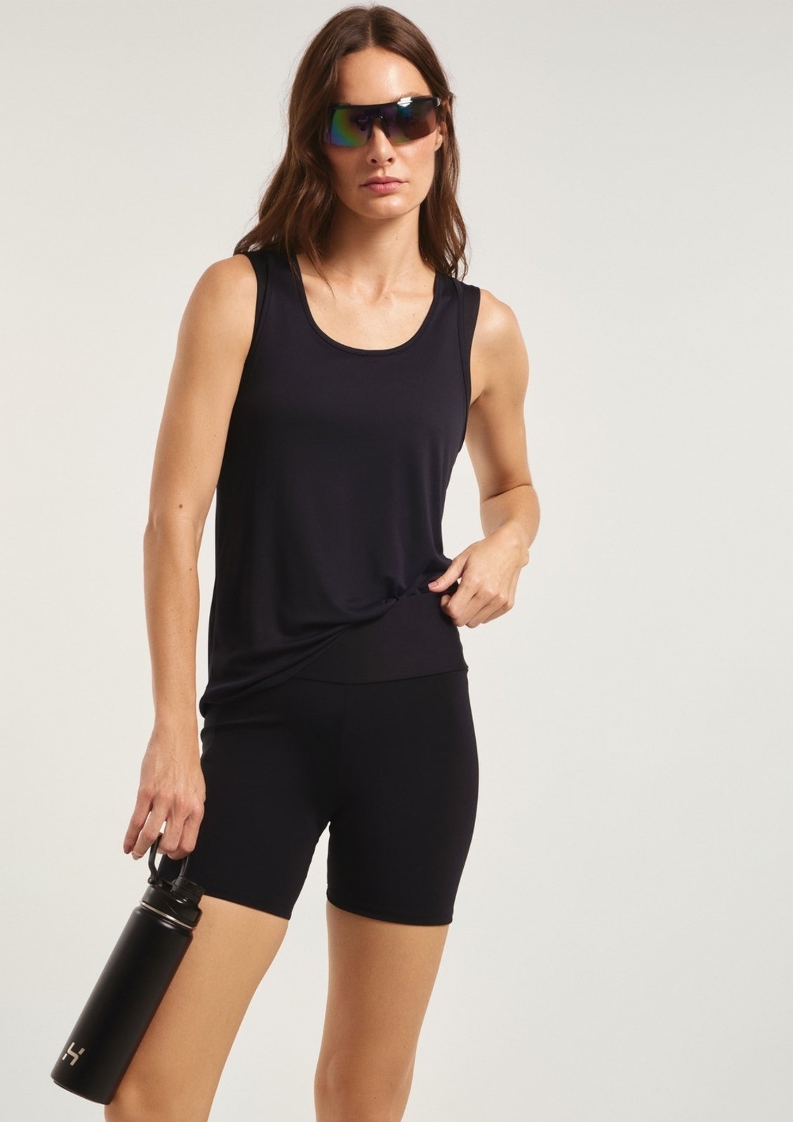 Regata Esportiva Feminina Nadador Proteção UV – Preto XG