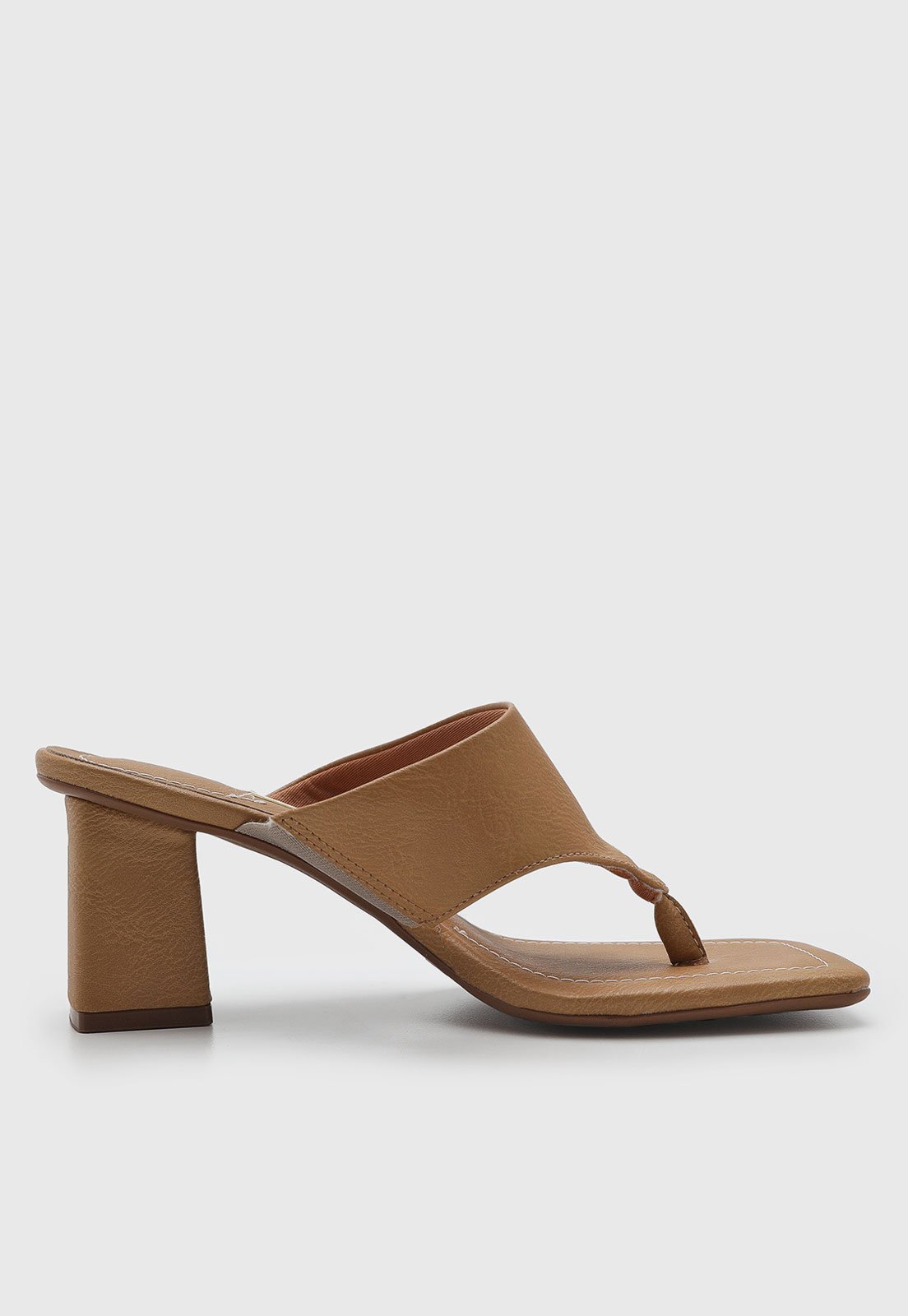 Vista 3 Sandália Feminina Vizzano Salto Médio Bloco caramelo VIZZANO caramelo