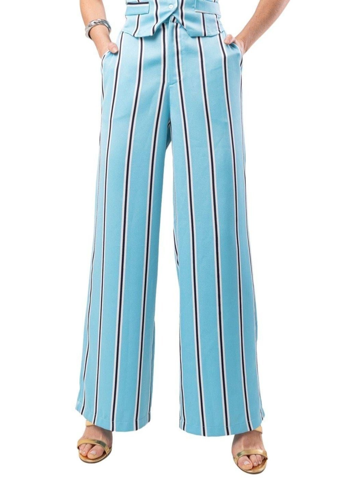 Calça sawary Wide Linear – 279710 – Azul – Sawary