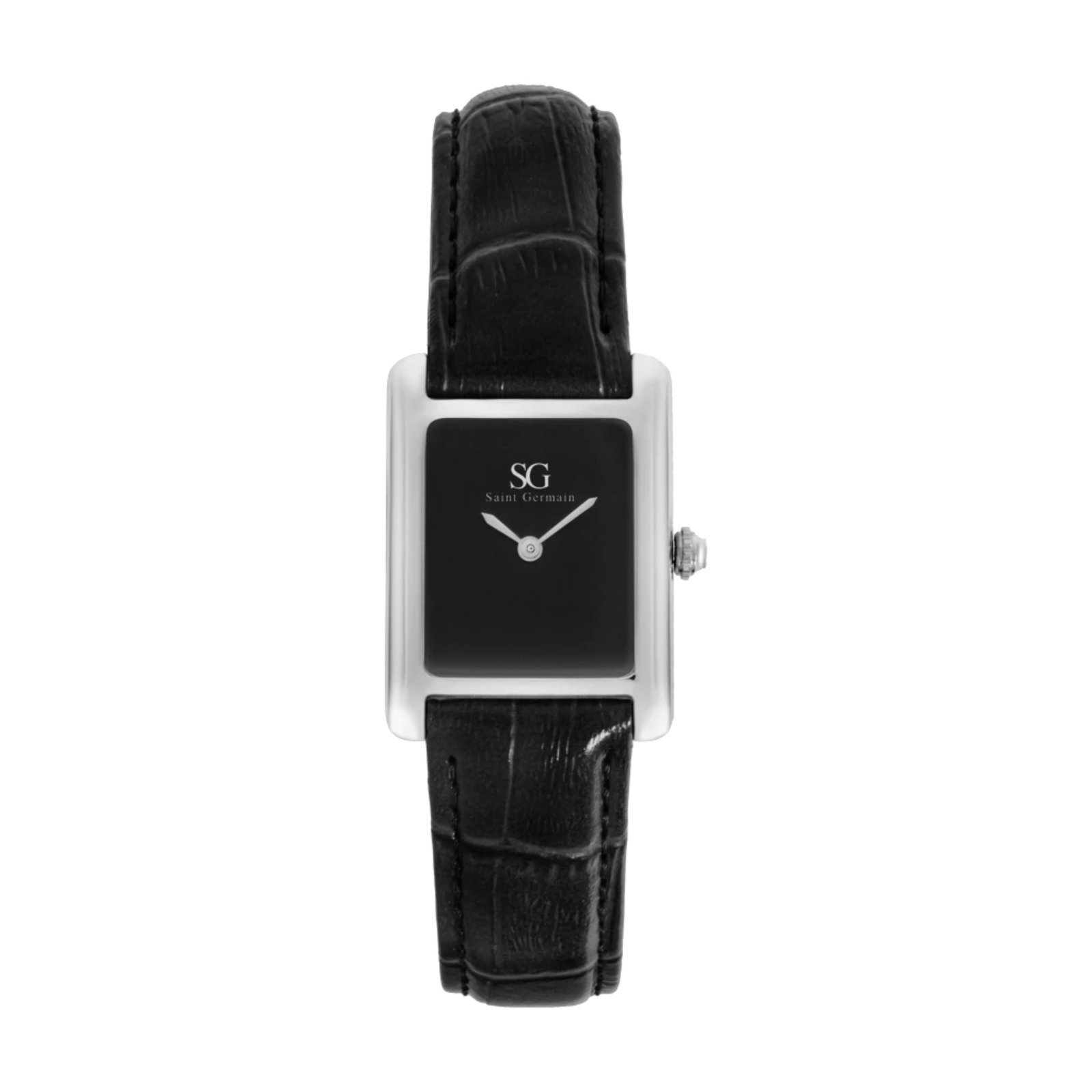 Relógio Saint Germain Casual Quadrado Square Croco Murray Black Hill